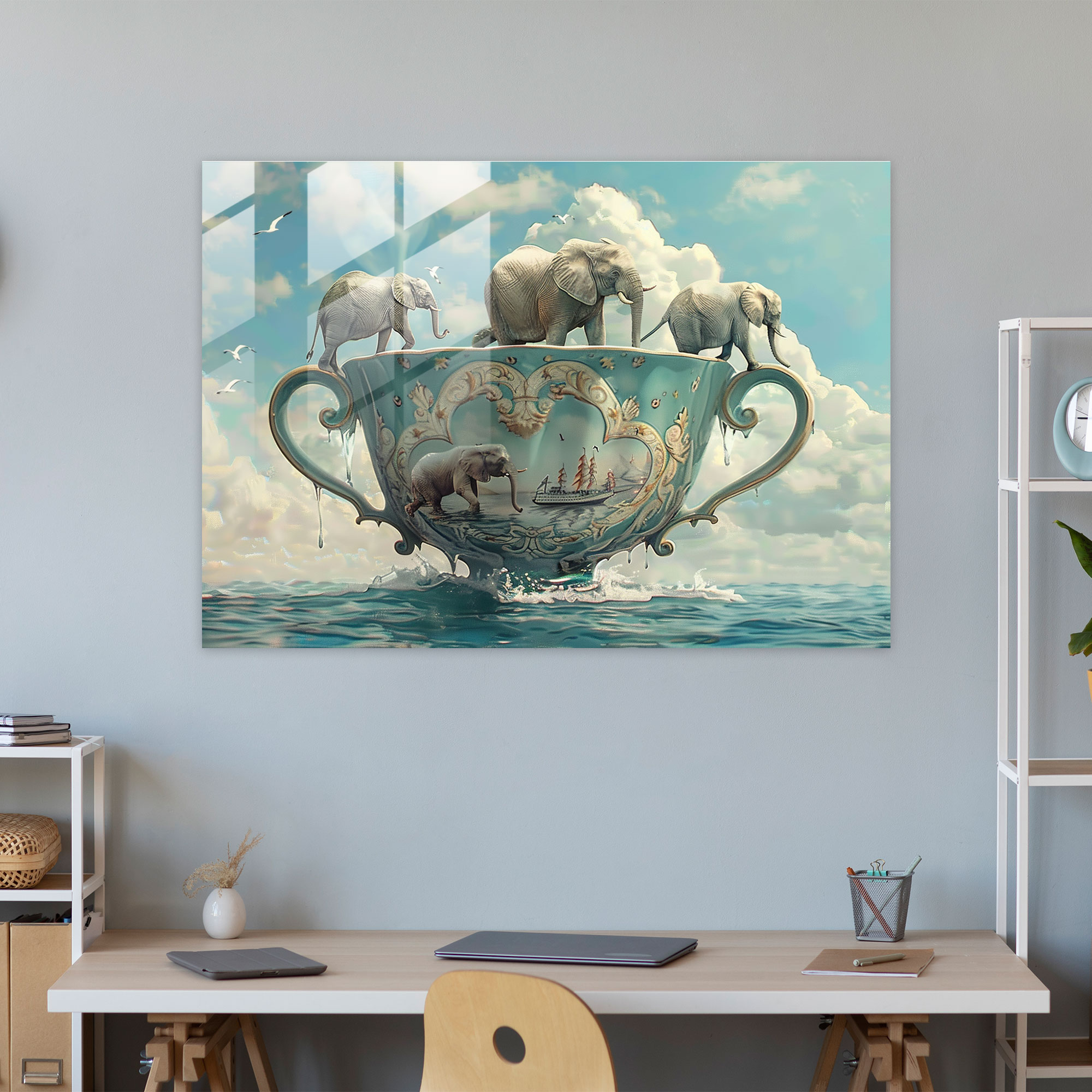 Surrealism Art Glass Print - Surrealism Art, Wall Decoration, Glass Print, Glass Art