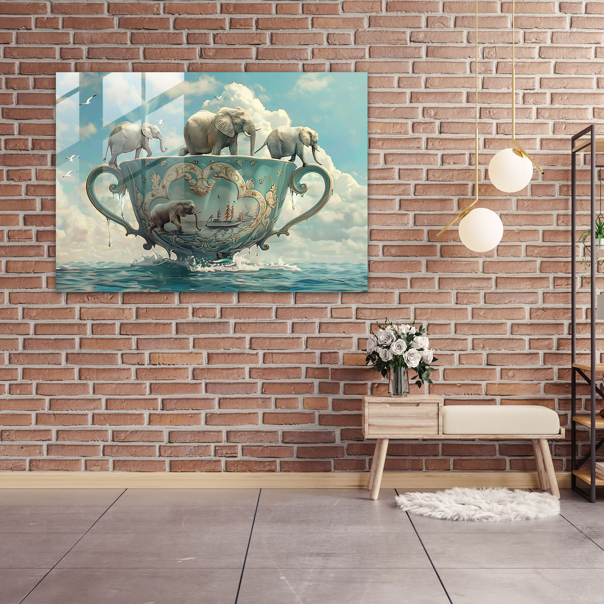 Surrealism Art Glass Print - Surrealism Art, Wall Decoration, Glass Print, Glass Art