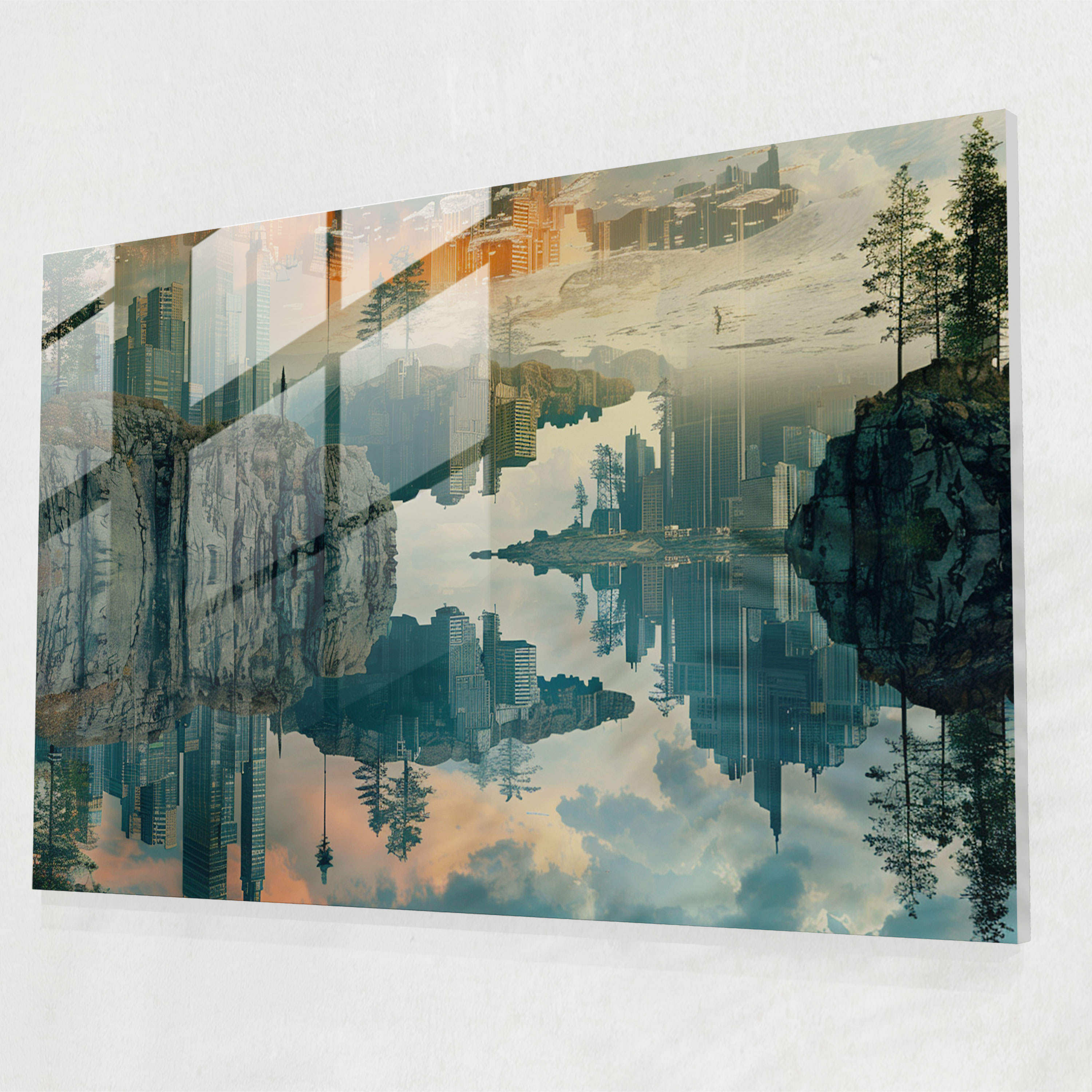 Surrealism Art Glass Print - Surrealism Art, Wall Decoration, Modern Art, Surrealism Art