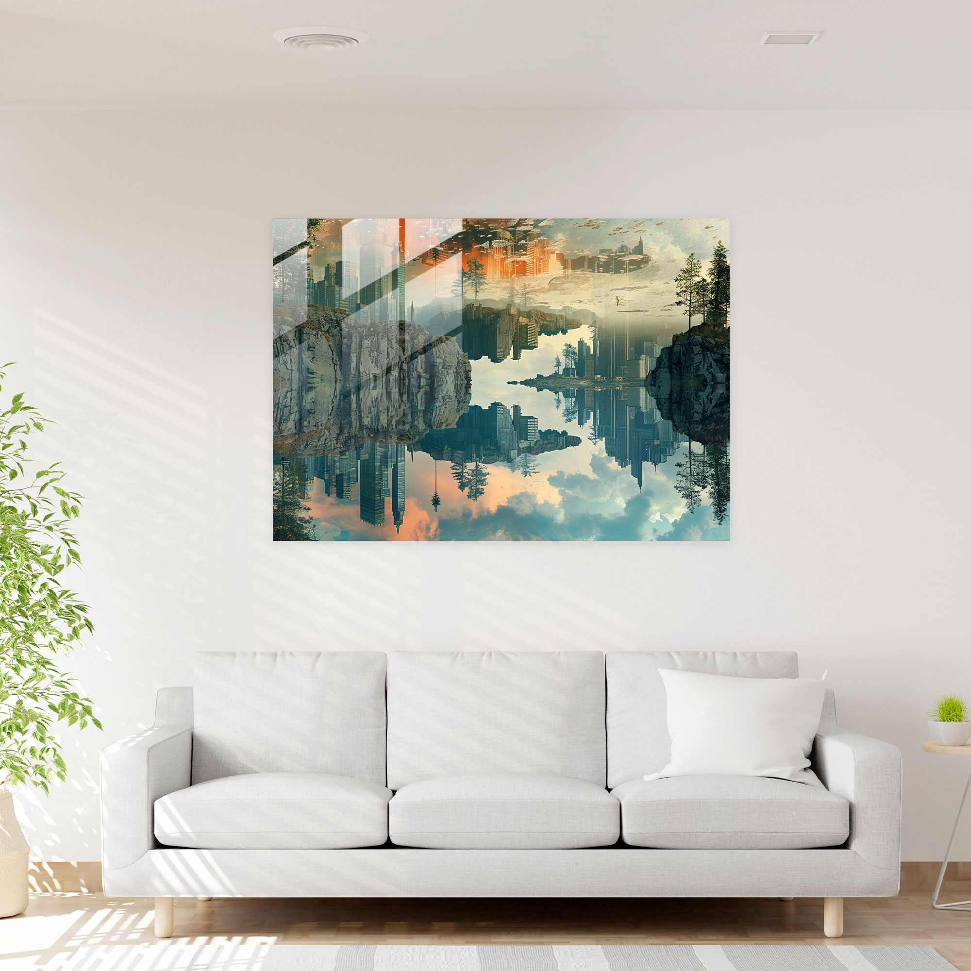 Surrealism Art Glass Print - Surrealism Art, Wall Decoration, Modern Art, Surrealism Art