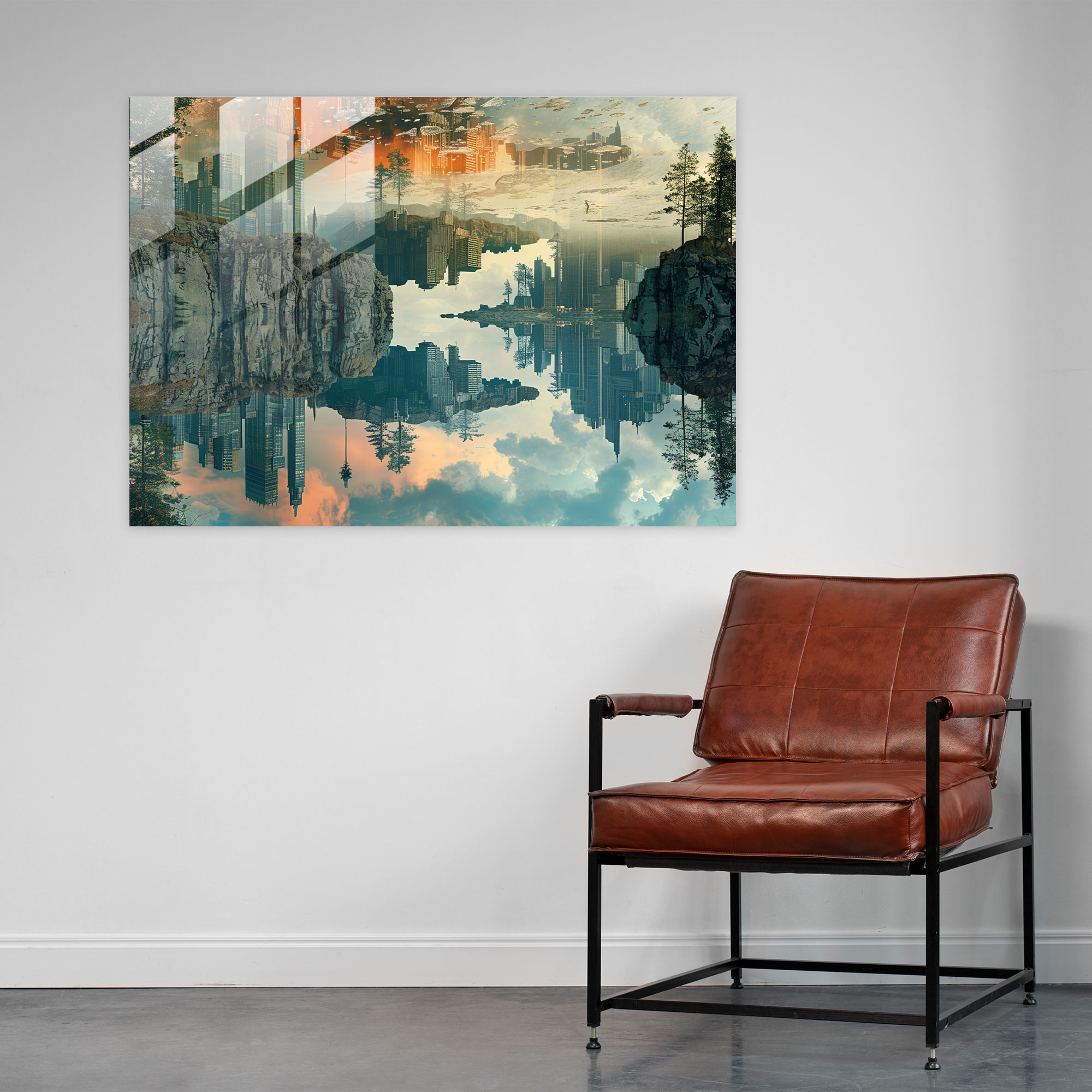 Surrealism Art Glass Print - Surrealism Art, Wall Decoration, Modern Art, Surrealism Art