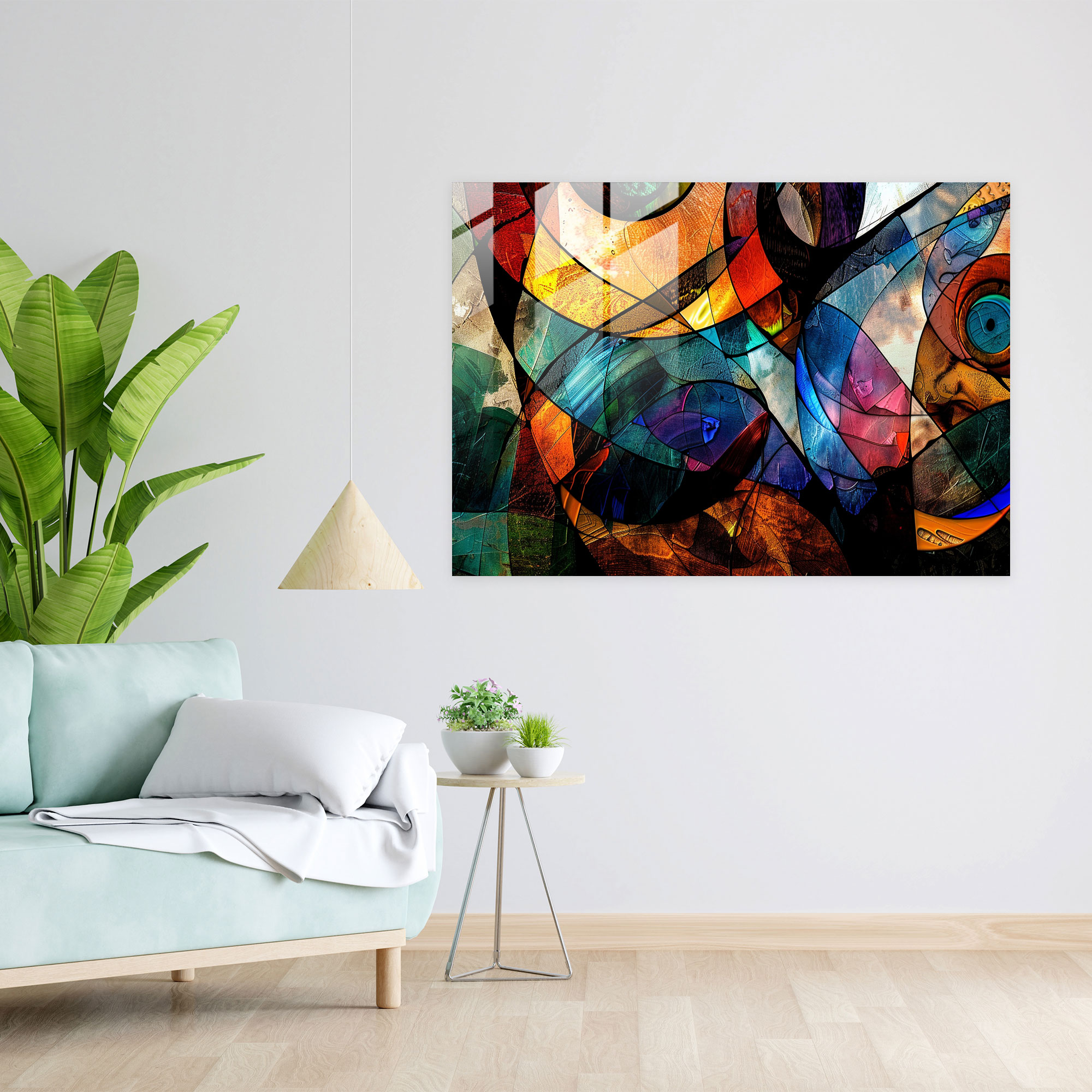 Surreal Color Palette Modern Art Glass Print - Surrealism Art, Surrealism Art, Surreal Color Palette, Glass Print