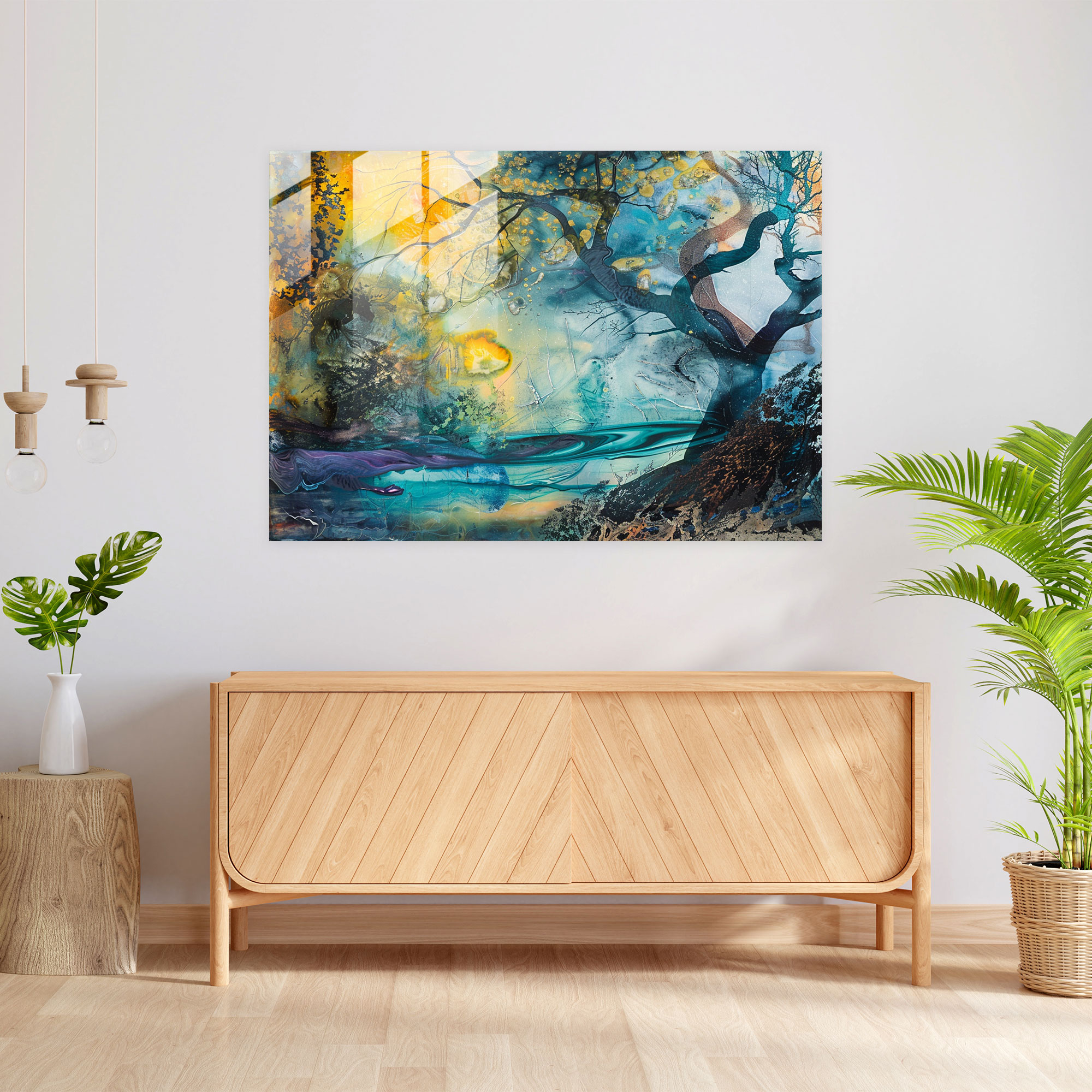 Ethereal Landscapes Surrealism Art Glass Wall Art - Surrealism Art, Glass Art, Surrealism Art, Dreamy Landscapes