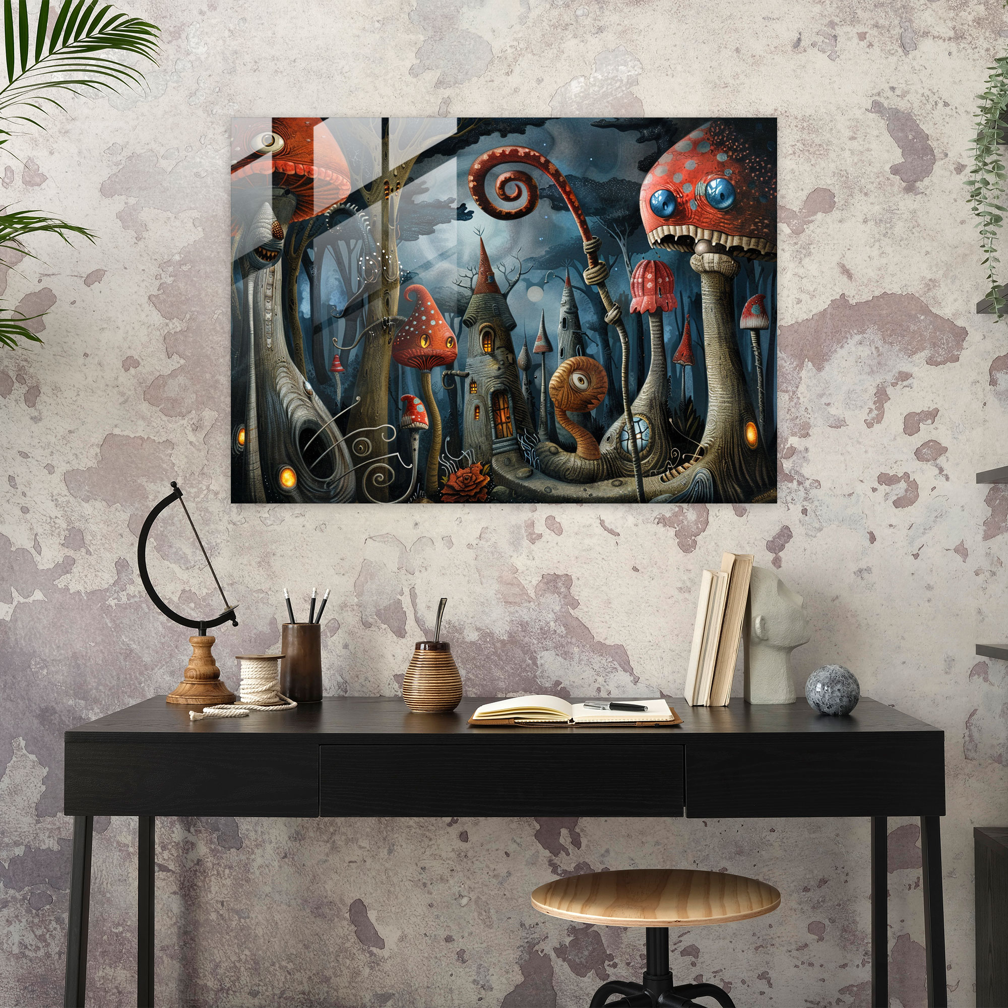 Surrealism Home Decoration - Whimsical Forest Creatures - Surrealism Art, Surrealism Art, Home Decoration, Modern Art