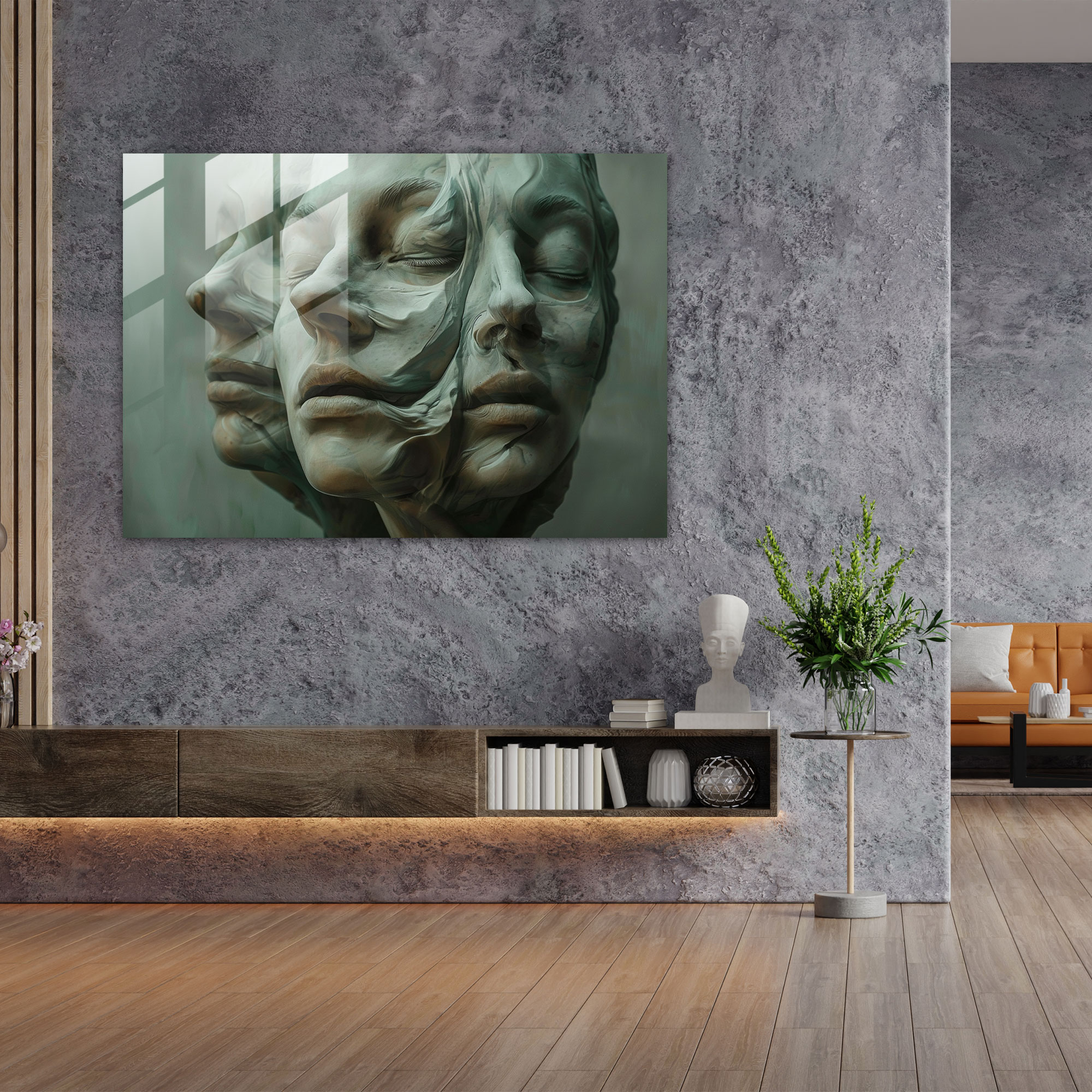 Surrealism Modern Art - Morphing Faces - Surrealism Art, Home Decoration, Surrealism Art, Wall Decoration