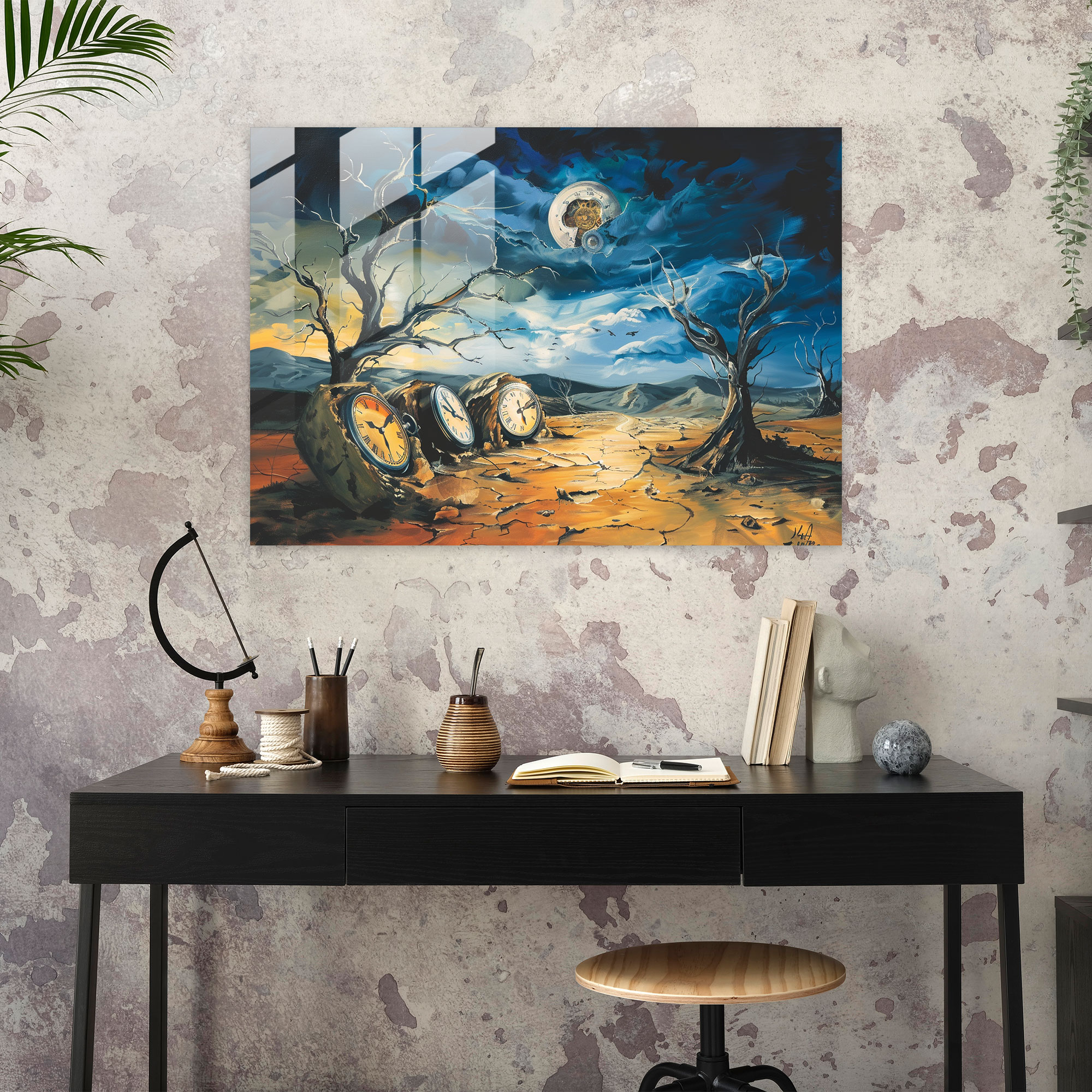 Surrealism Art Glass Print - Surrealism Art, Home Decoration, Wall Decoration, Glass Print
