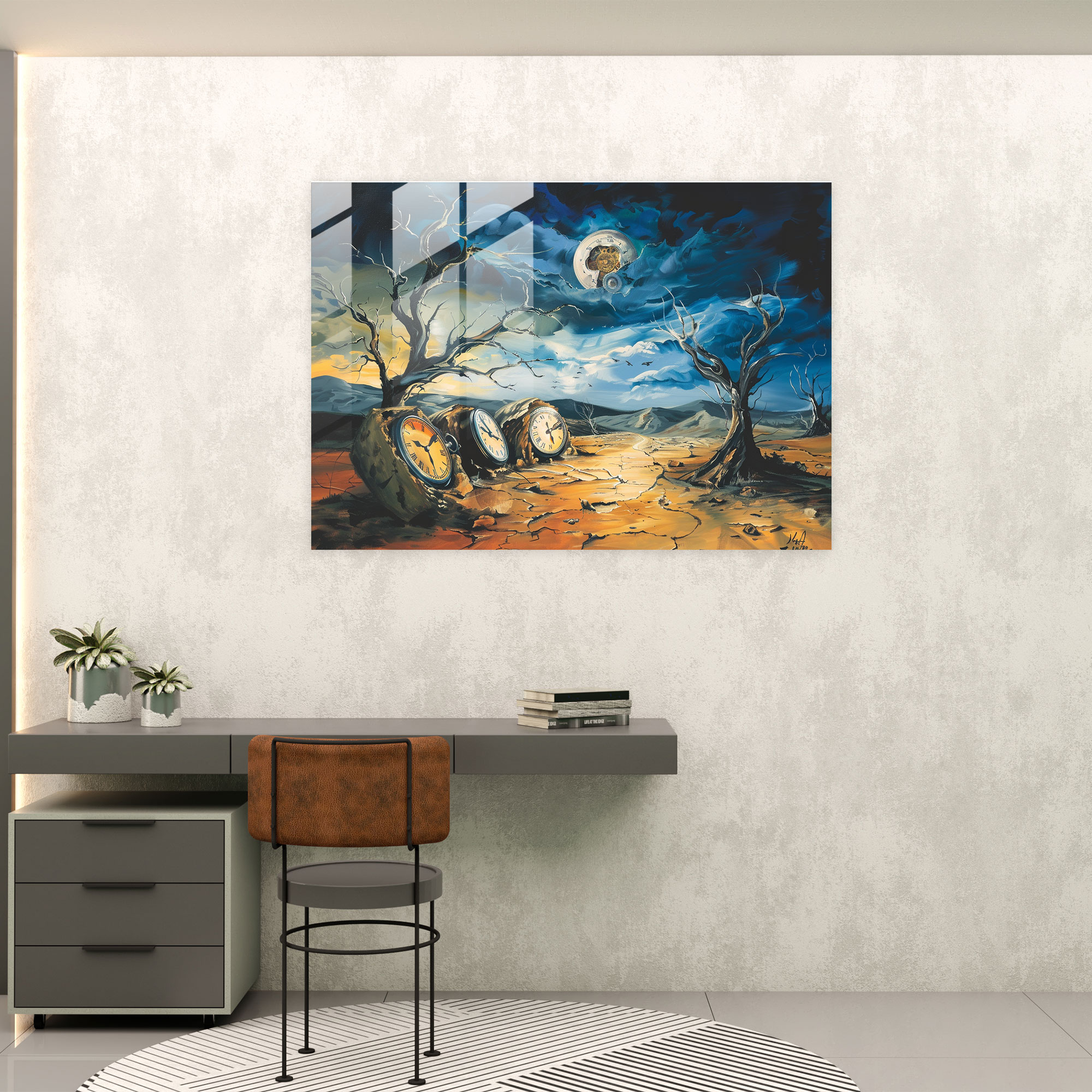 Surrealism Art Glass Print - Surrealism Art, Home Decoration, Wall Decoration, Glass Print