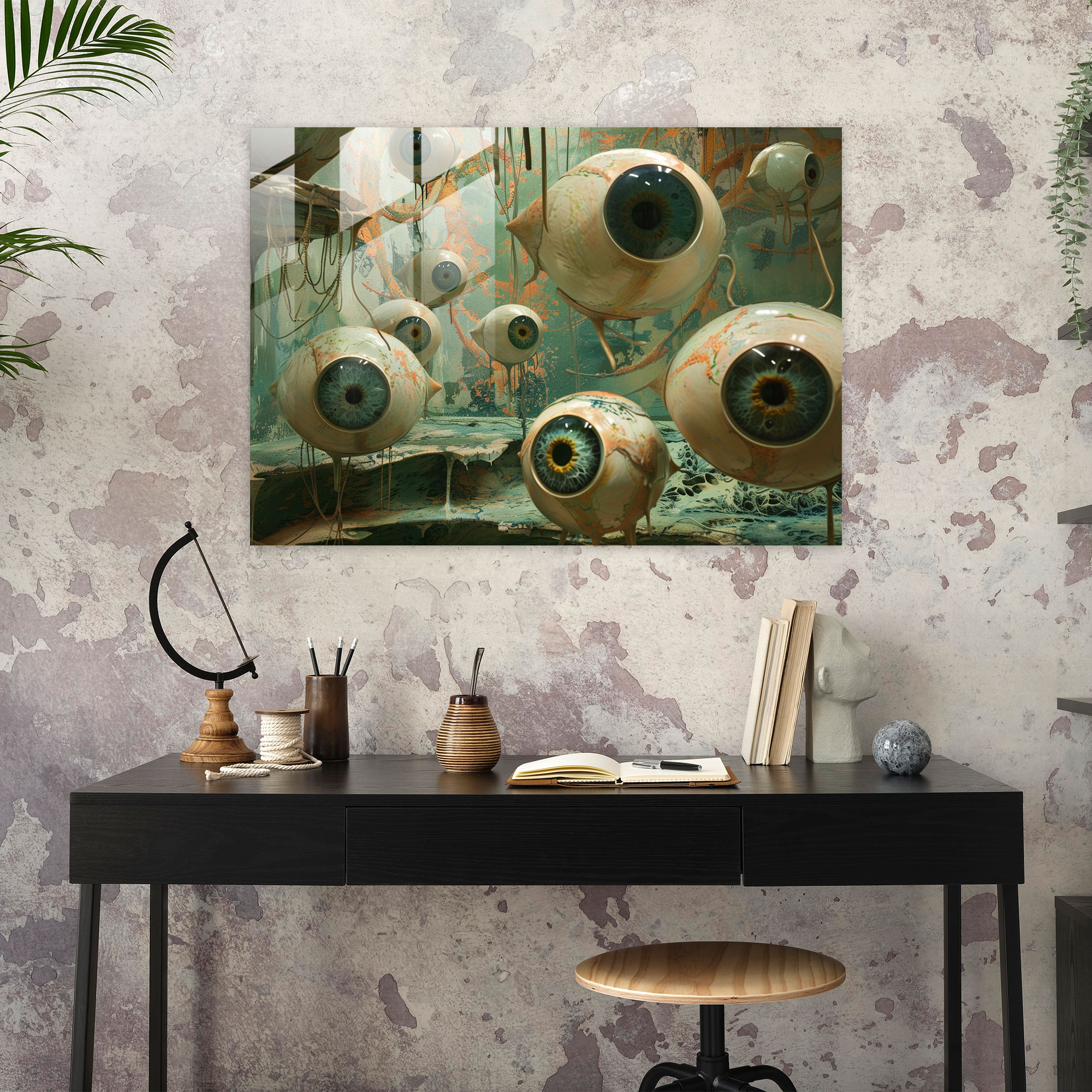 Surrealism Art Glass Wall Art - Surrealism Art, Home Decoration, Surrealism Art, Glass Art