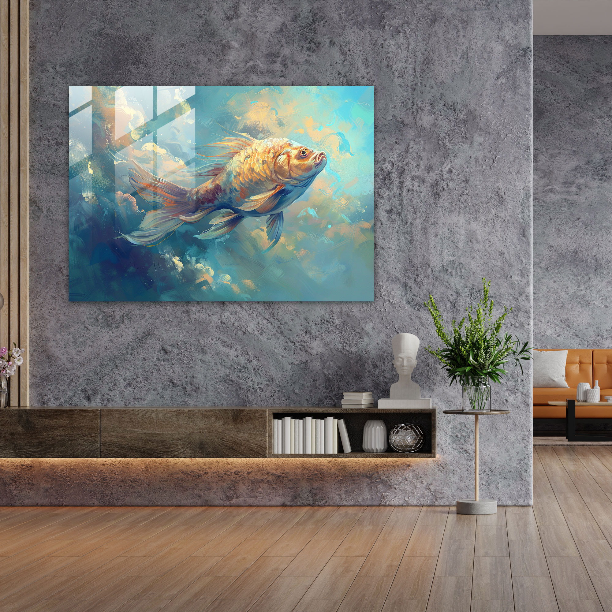 Surrealism Art Wall Decoration - Surrealism Art, Modern Art, Glass Wall Art, Sky