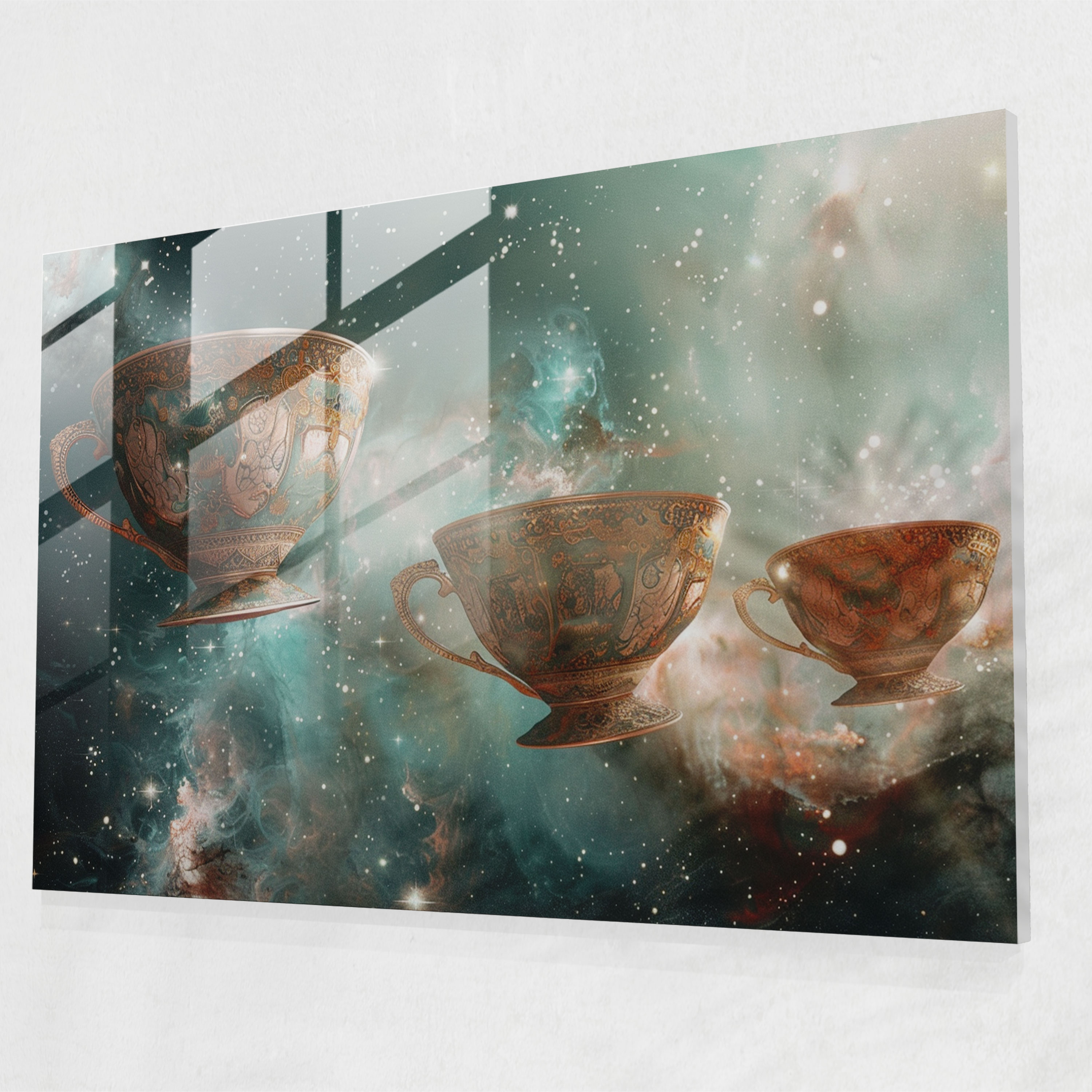 Surrealism Art Glass Art - Surrealism Art, Surrealism Art, Wall Decoration, Space