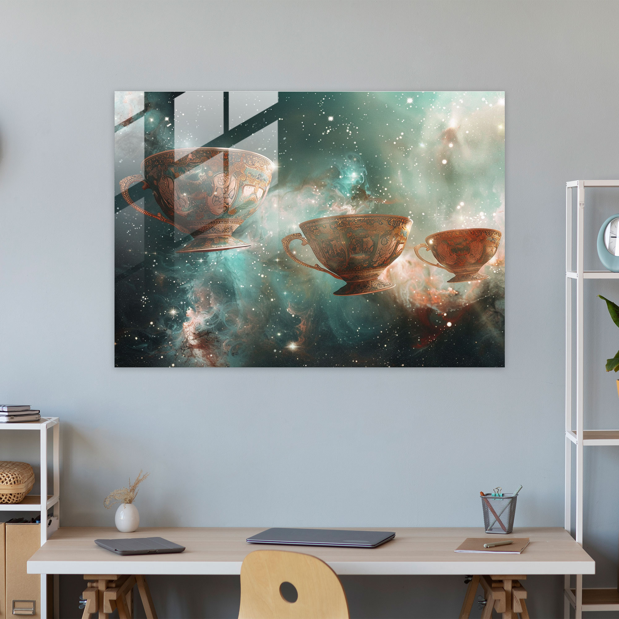 Surrealism Art Glass Art - Surrealism Art, Surrealism Art, Wall Decoration, Space