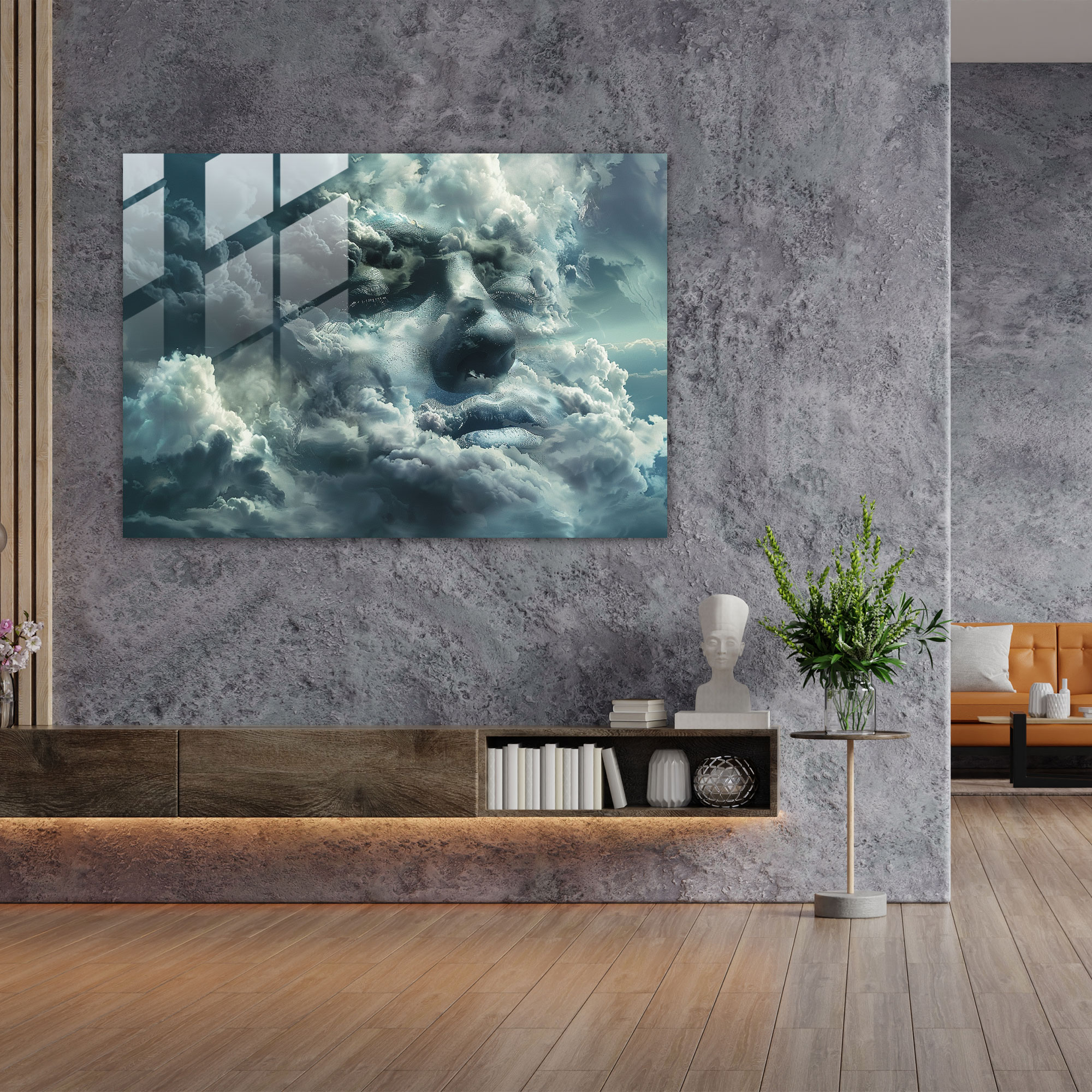 Surrealism Art Home Decoration - Surrealism Art, Face, Glass Wall Art, Modern Art