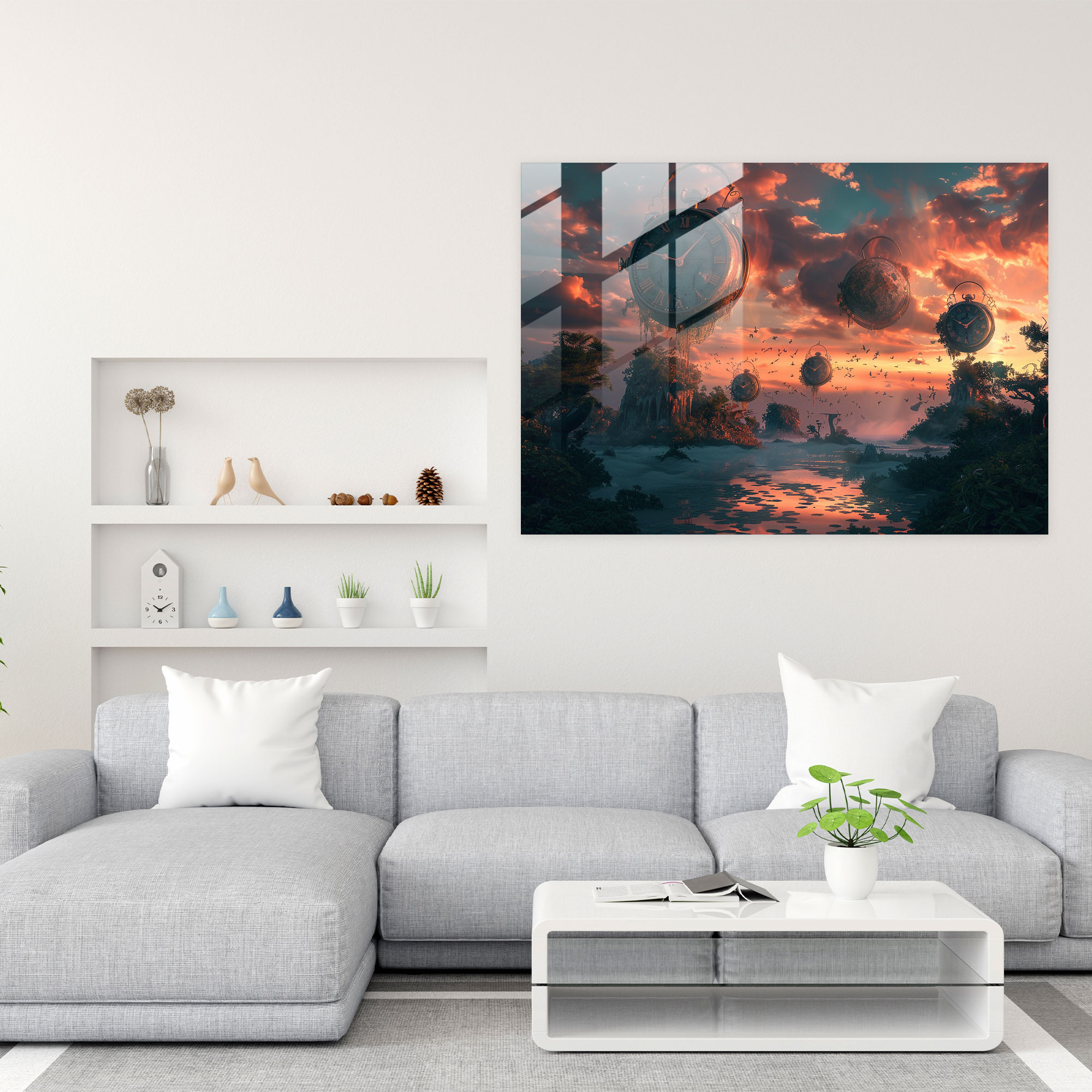 Surrealism Art Glass Print - Surrealism Art, Glass Print, Modern Art, Home Decoration