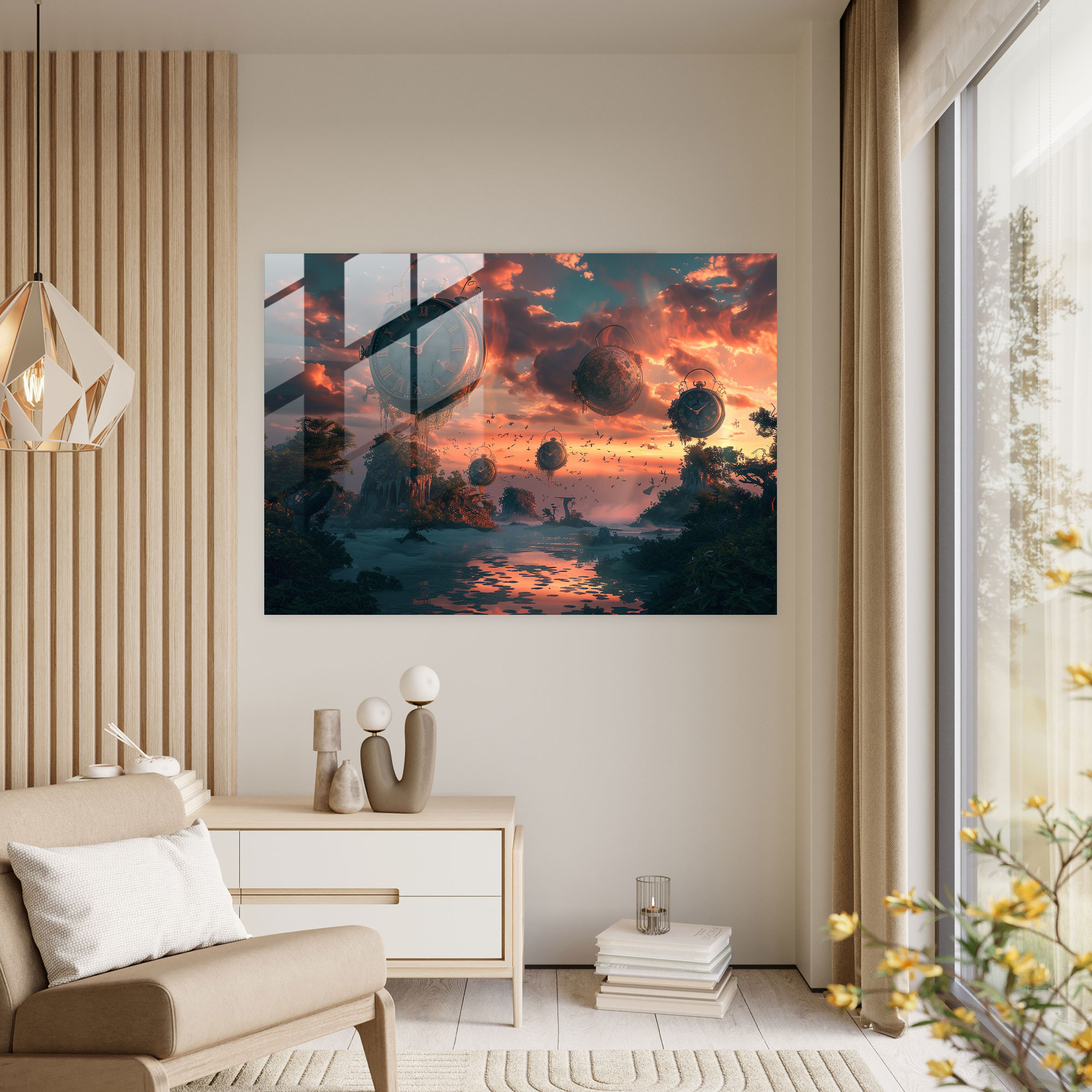 Surrealism Art Glass Print - Surrealism Art, Glass Print, Modern Art, Home Decoration