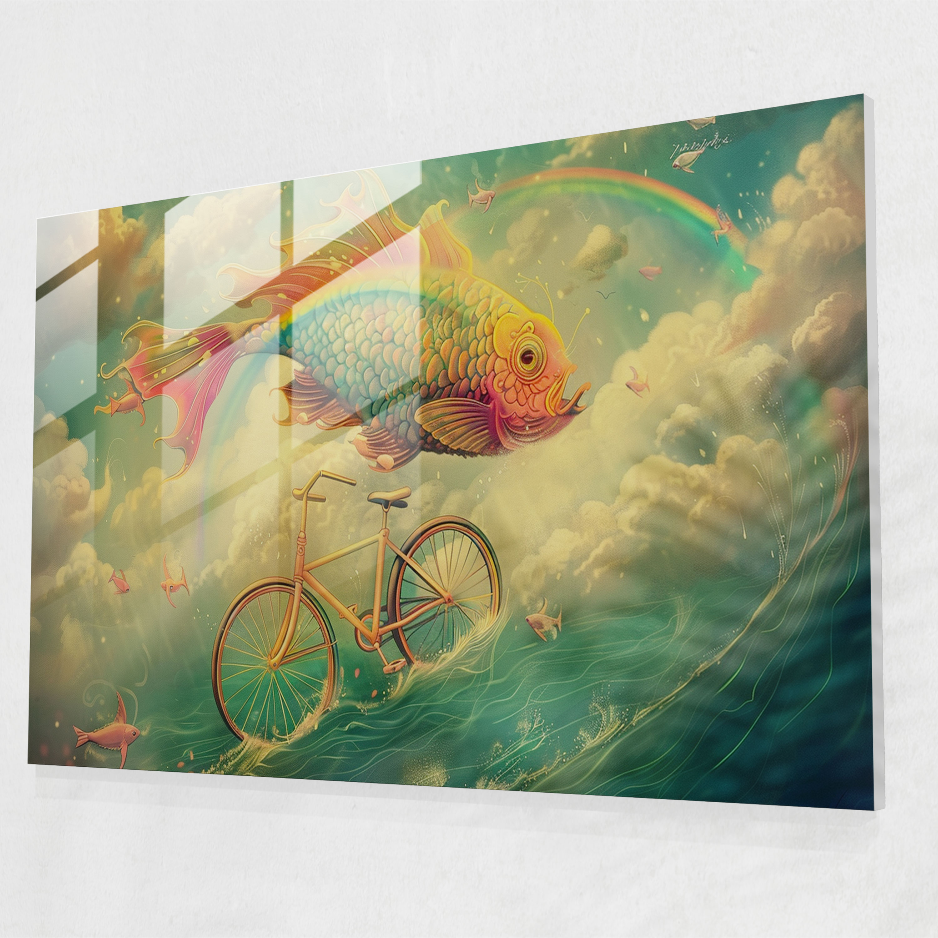 Surrealism Art Glass Wall Art - Surrealism Art, Glass Art, Glass Wall Art, Home Decoration
