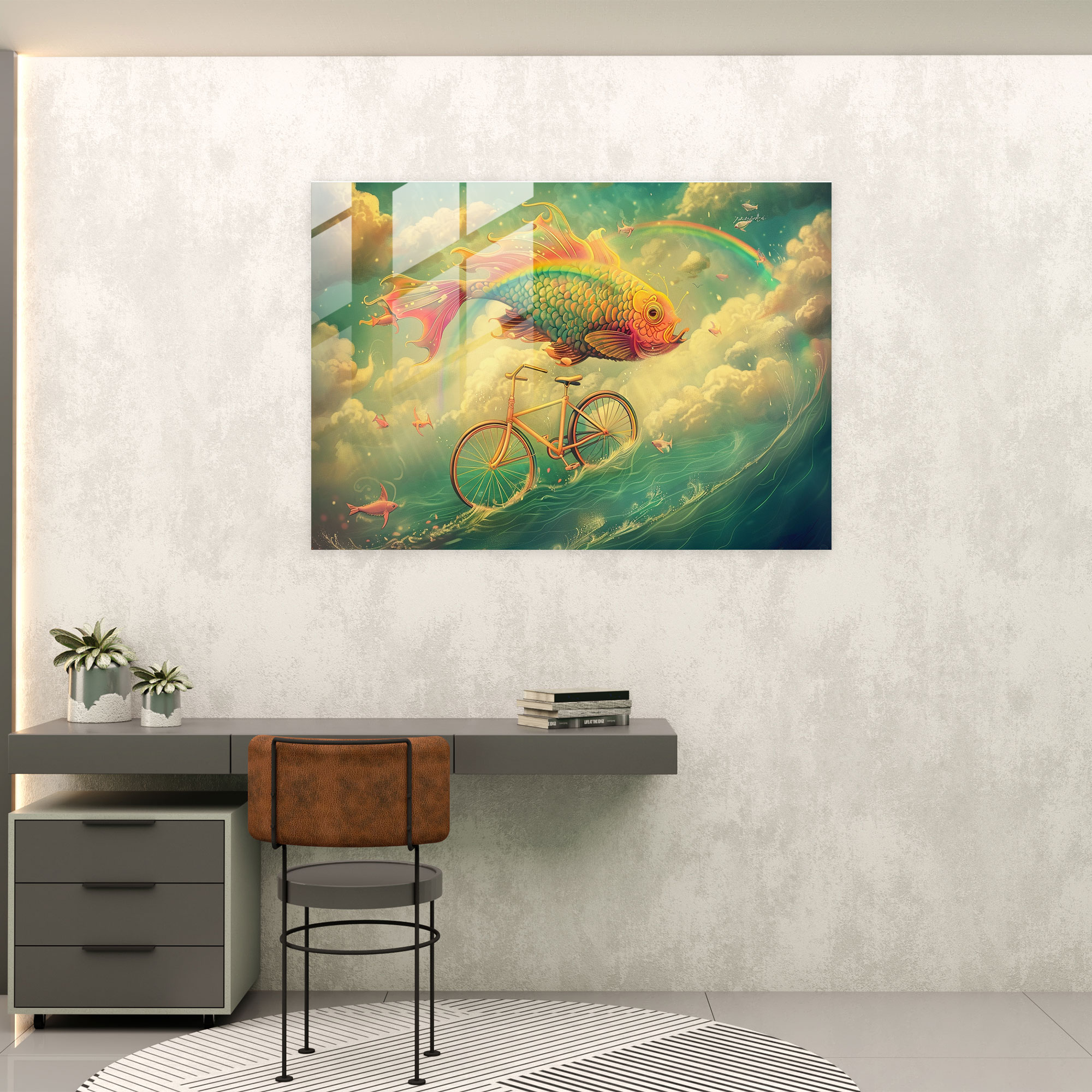 Surrealism Art Glass Wall Art - Surrealism Art, Glass Art, Glass Wall Art, Home Decoration