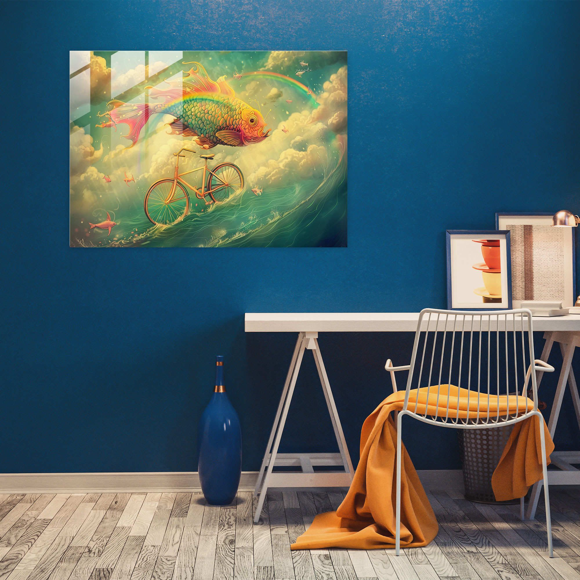 Surrealism Art Glass Wall Art - Surrealism Art, Glass Art, Glass Wall Art, Home Decoration