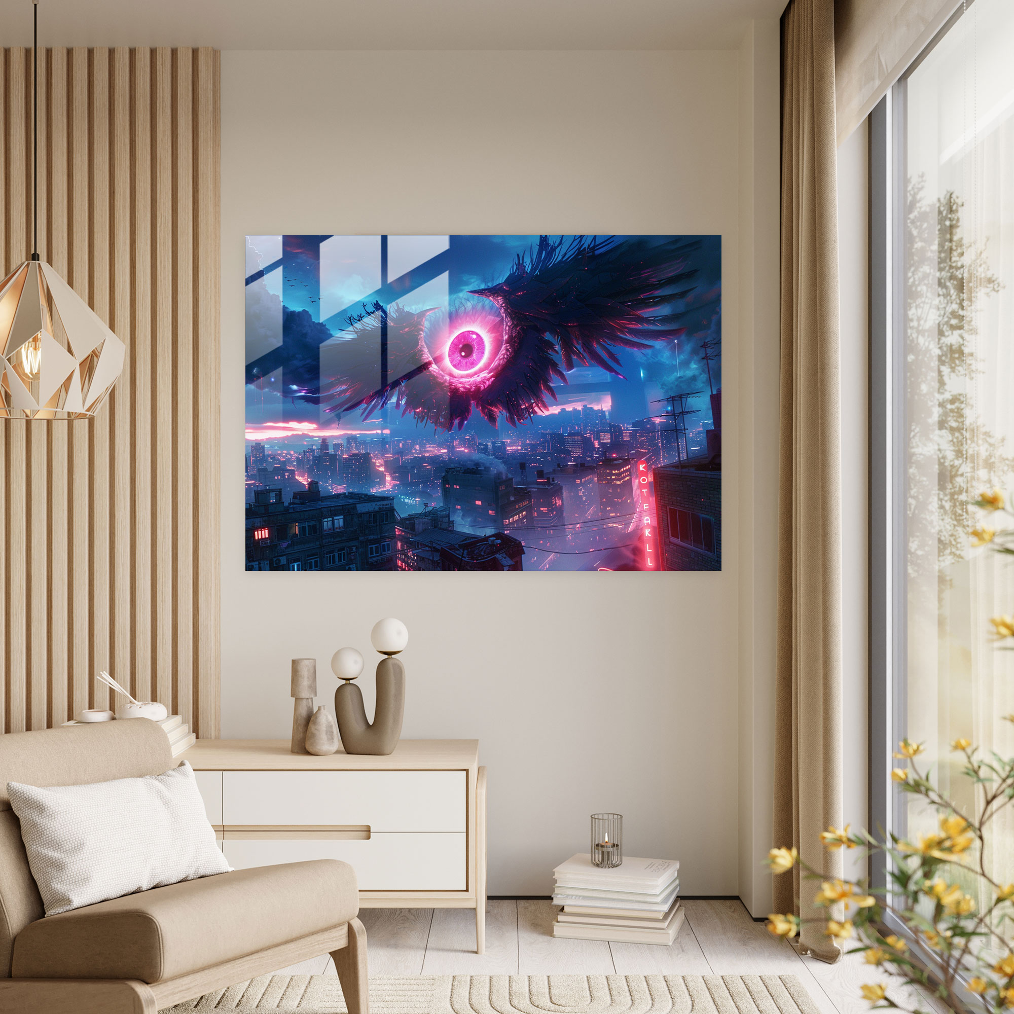 Surrealism Glass Art Eye - Surrealism Art, Glass Print, Glass Art, Surrealism Art