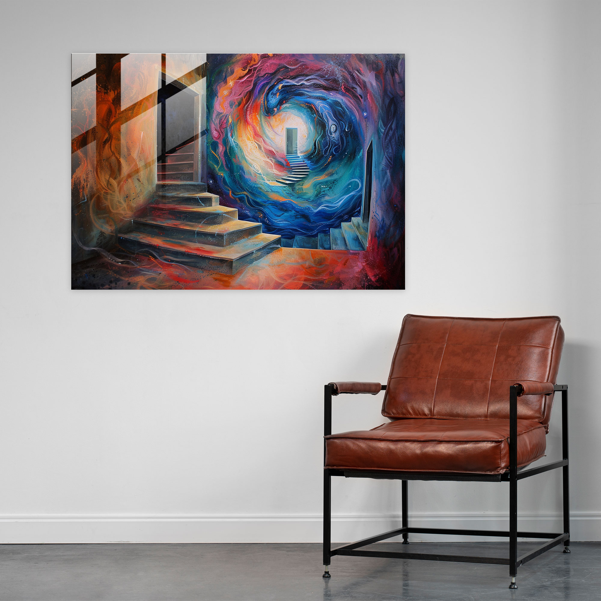 Surrealism Glass Art Vortex - Surrealism Art, Home Decoration, Modern Art, Glass Print