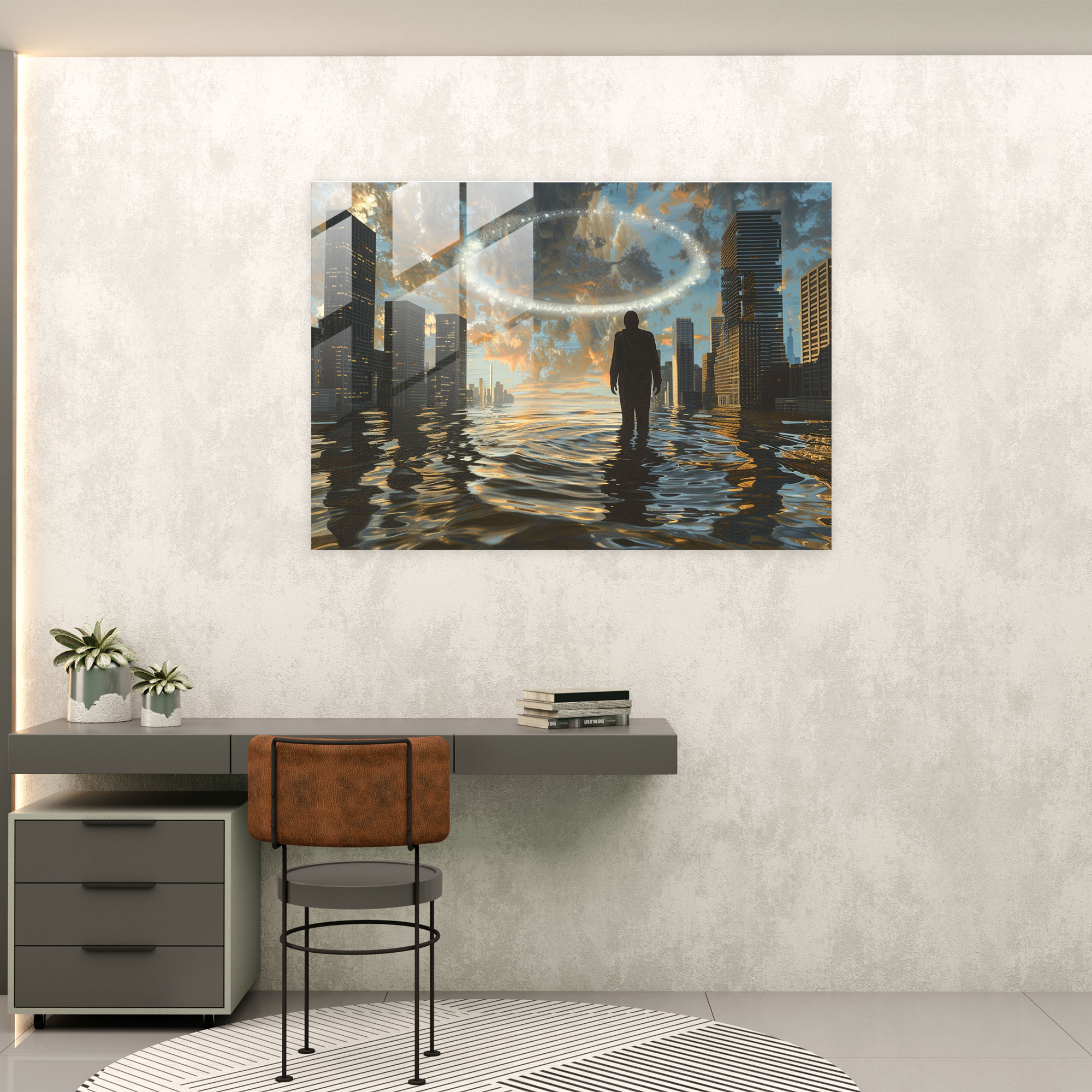 Surrealism Home Decoration Figure - Surrealism Art, Surrealism Art, Glass Print, Home Decoration