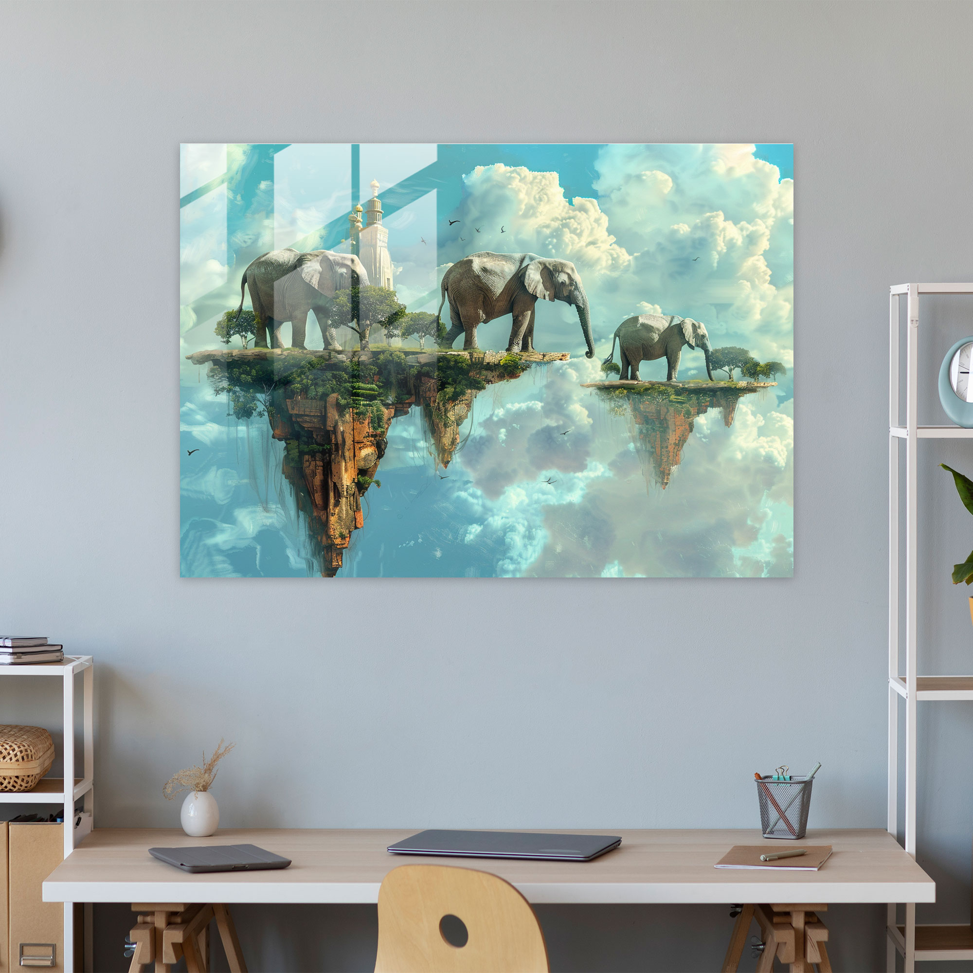 Surrealism Glass Print - Surrealism Art, Home Decoration, Surrealism Art, Modern Art