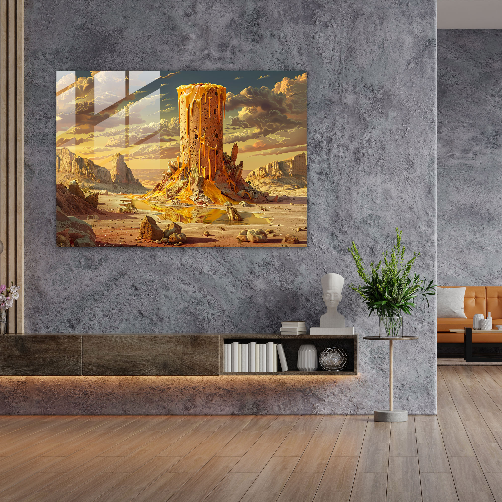 Surrealism Glass Print - Surrealism Art, Glass Print, Modern Art, Surrealism Art