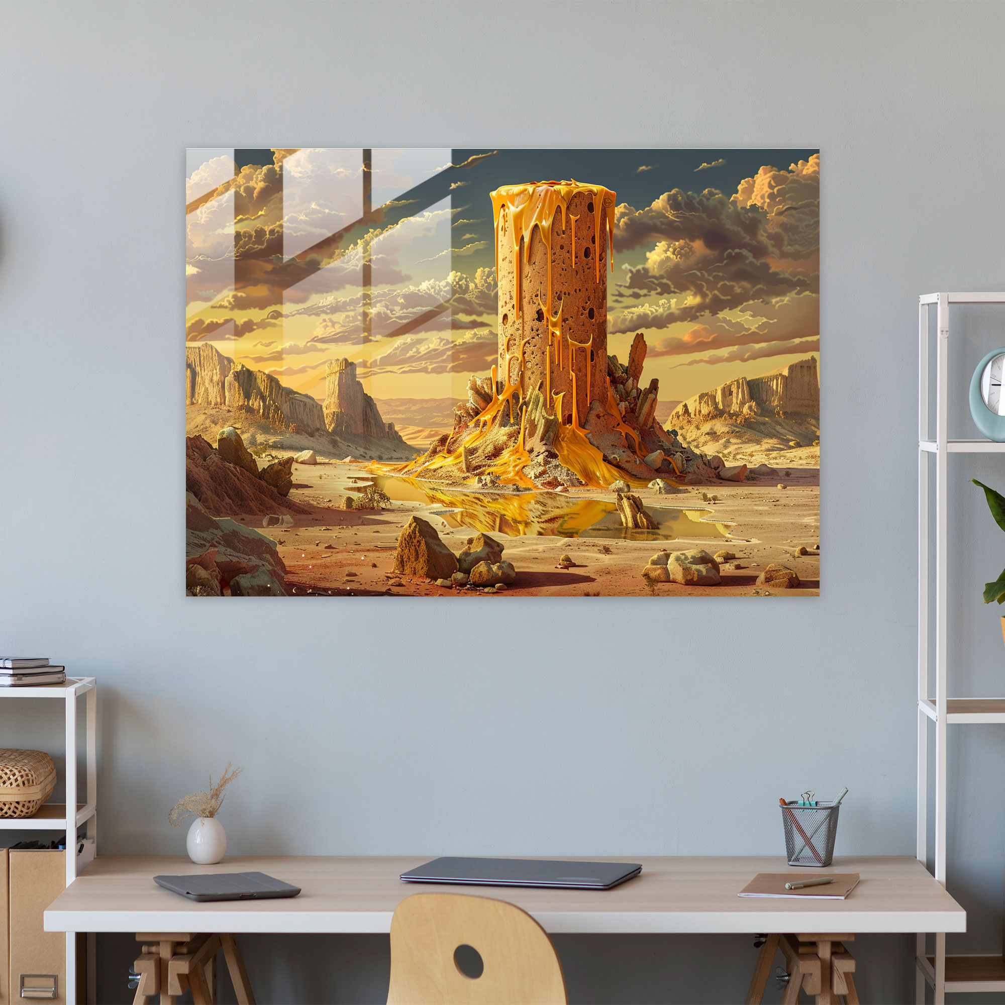 Surrealism Glass Print - Surrealism Art, Glass Print, Modern Art, Surrealism Art
