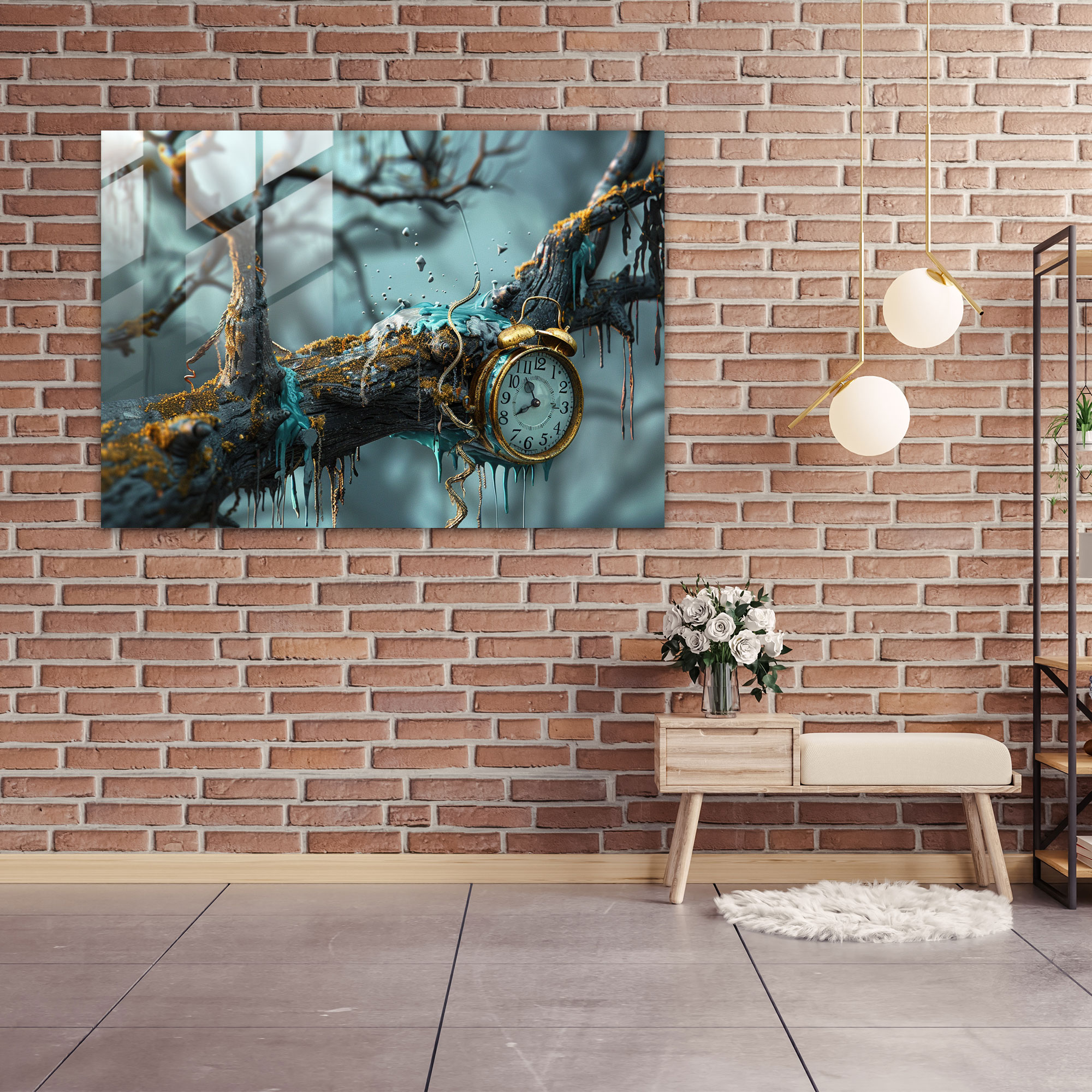 Surrealism Glass Print - Surrealism Art, Modern Art, Surrealism Art, Home Decoration
