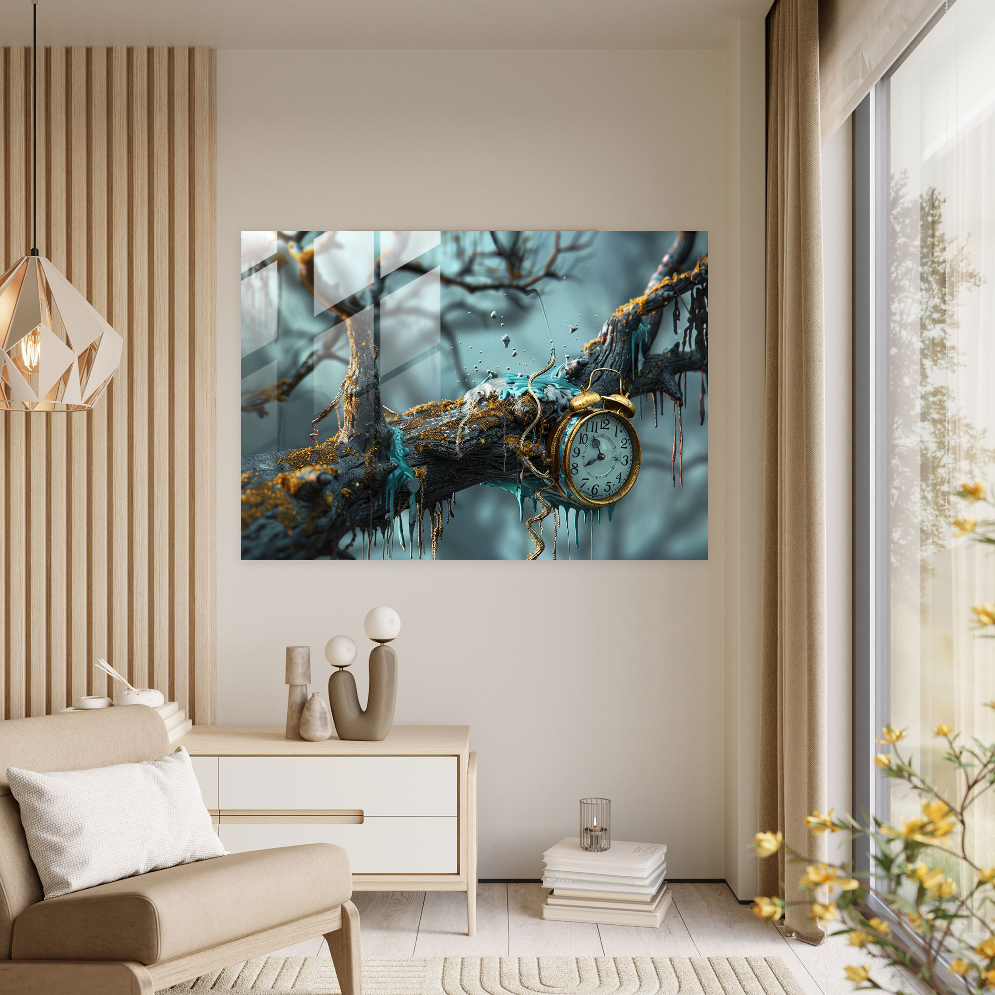 Surrealism Glass Print - Surrealism Art, Modern Art, Surrealism Art, Home Decoration