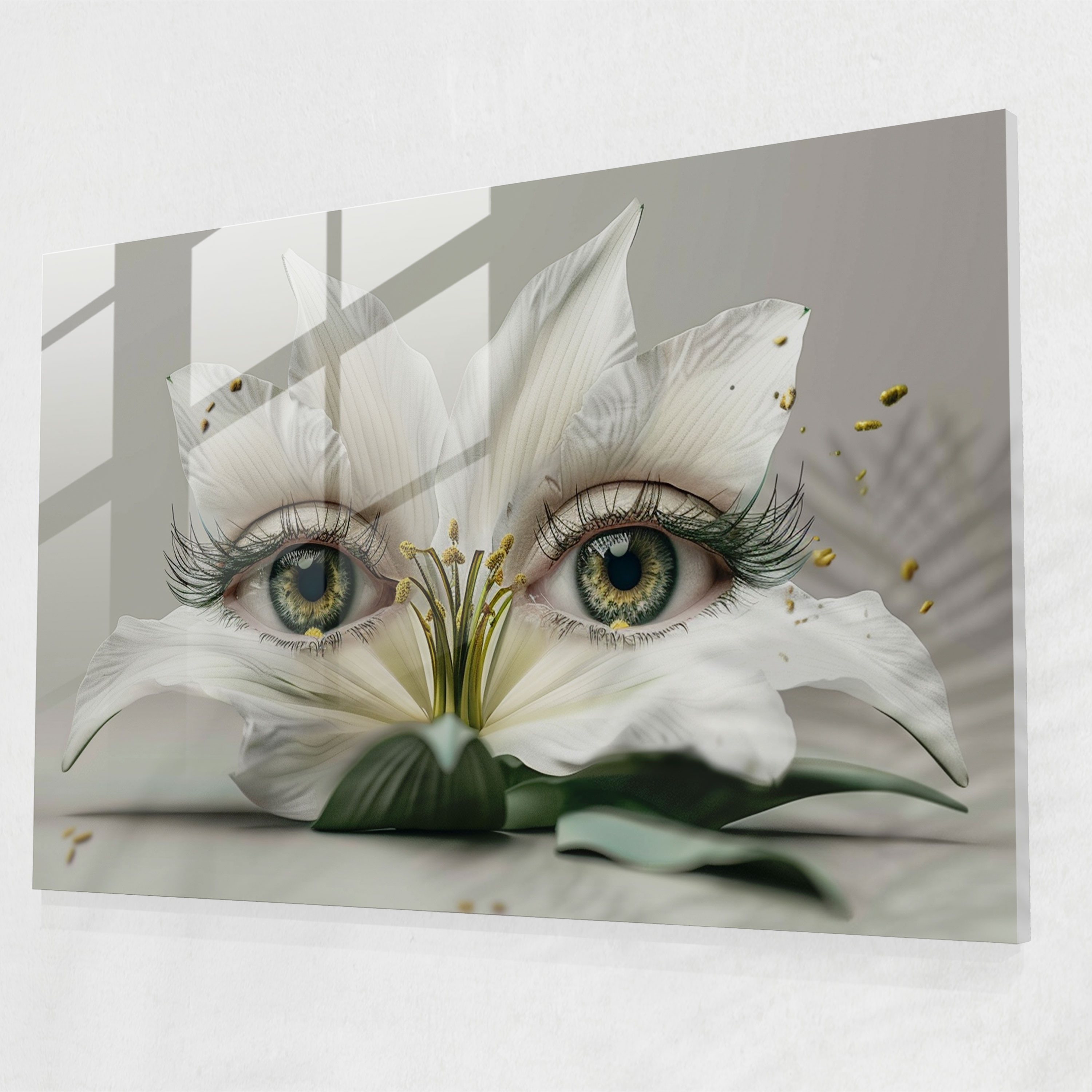 Eyes Of Nature Glass Wall Art - Surrealism Art, Glass Art, Home Decoration, Surrealism Art