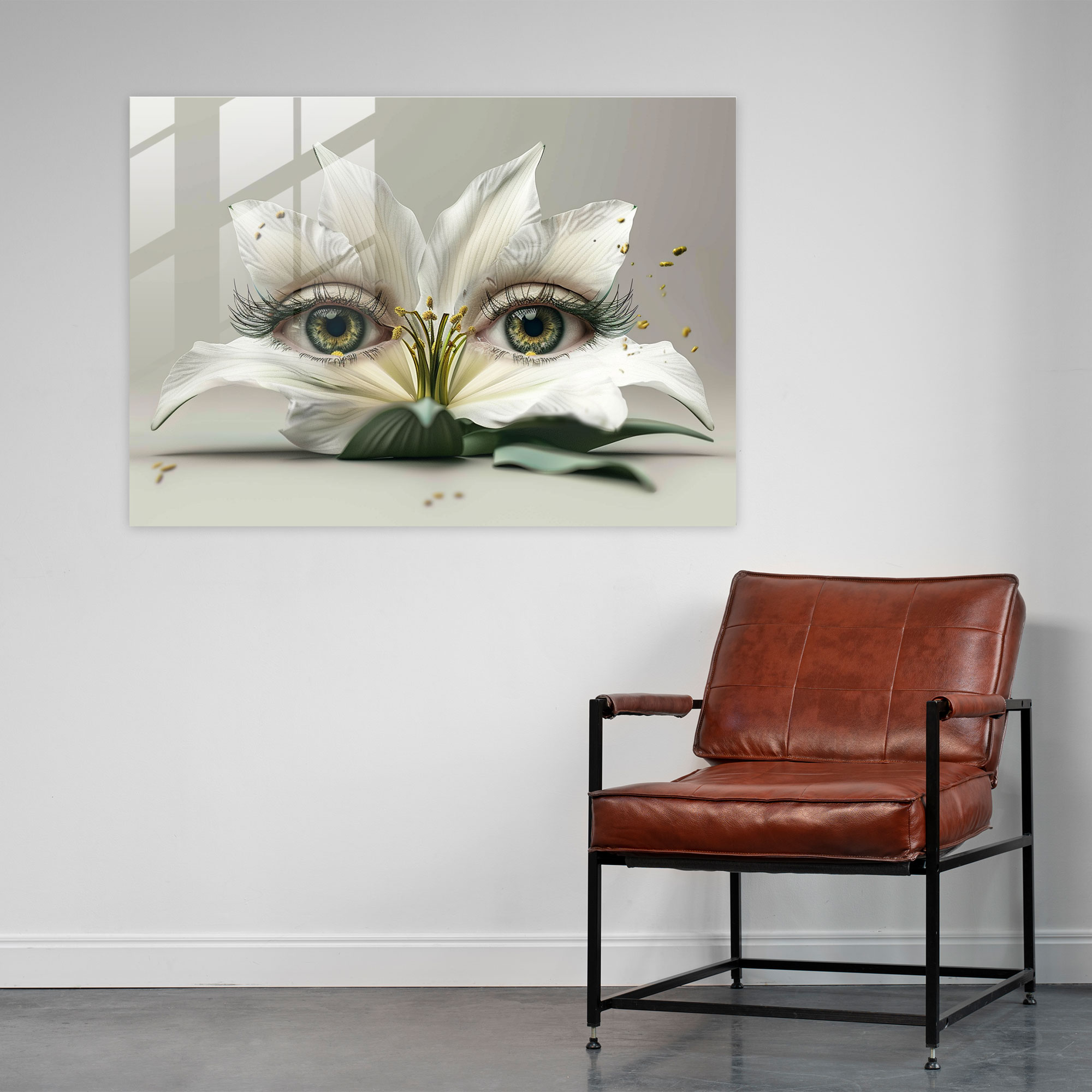Eyes Of Nature Glass Wall Art - Surrealism Art, Glass Art, Home Decoration, Surrealism Art