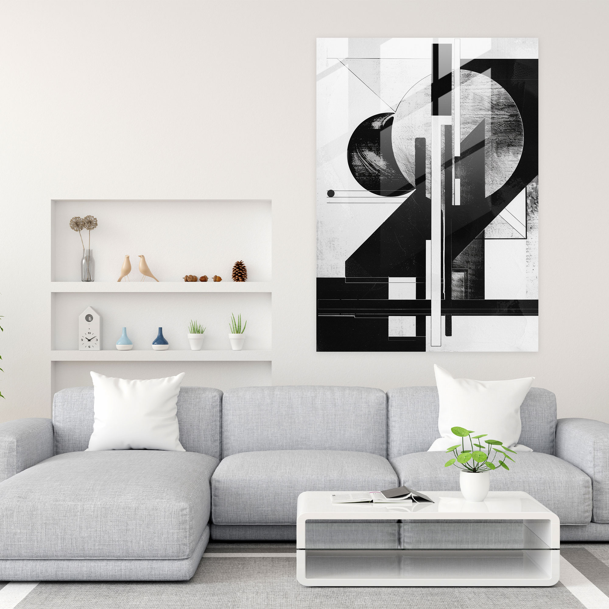 Suprematism Modern Art Glass Print - Suprematism, Glass Wall Art, Suprematism, Glass Print