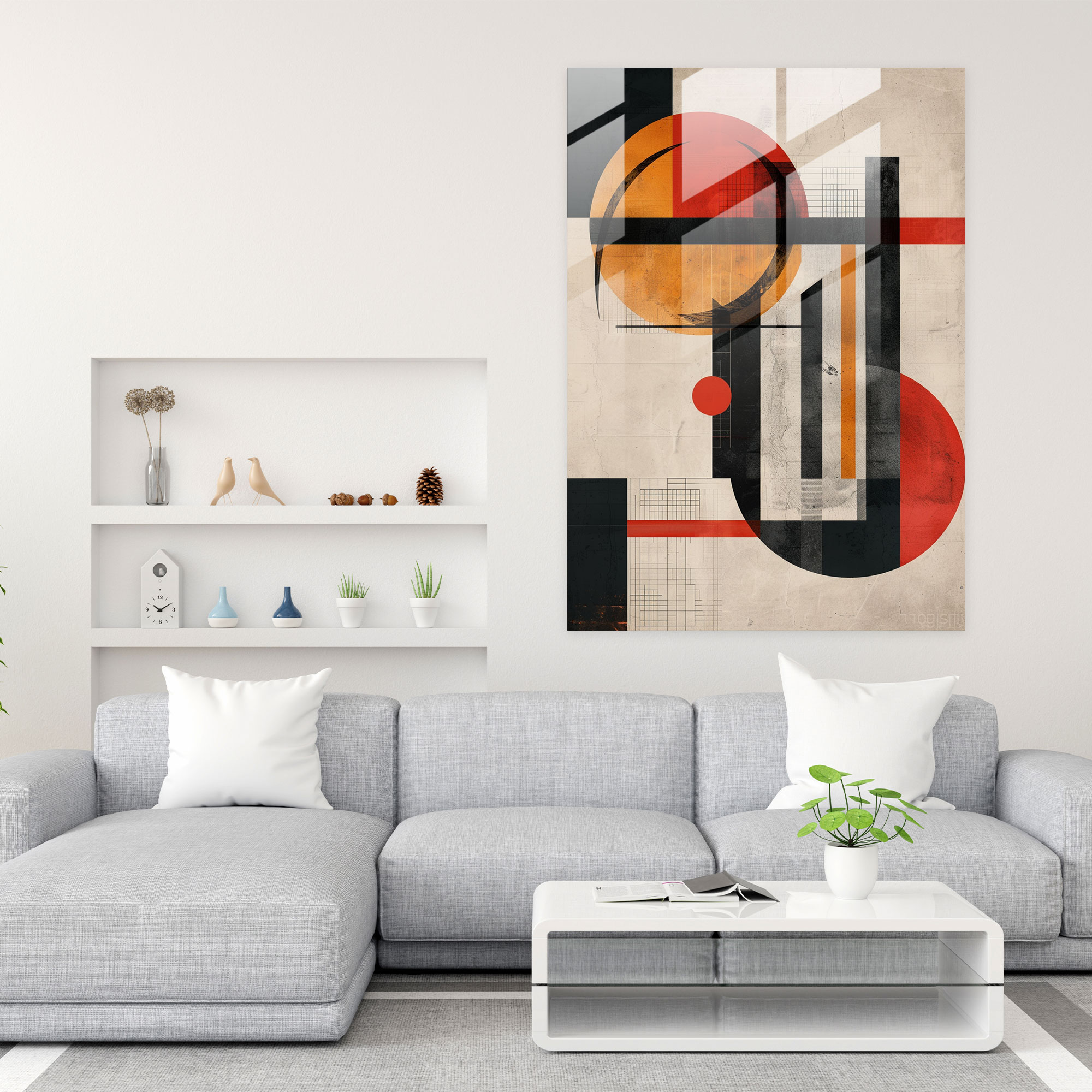 Suprematism Glass Art Home Decoration - Suprematism, Glass Print, Modern Art, Suprematism