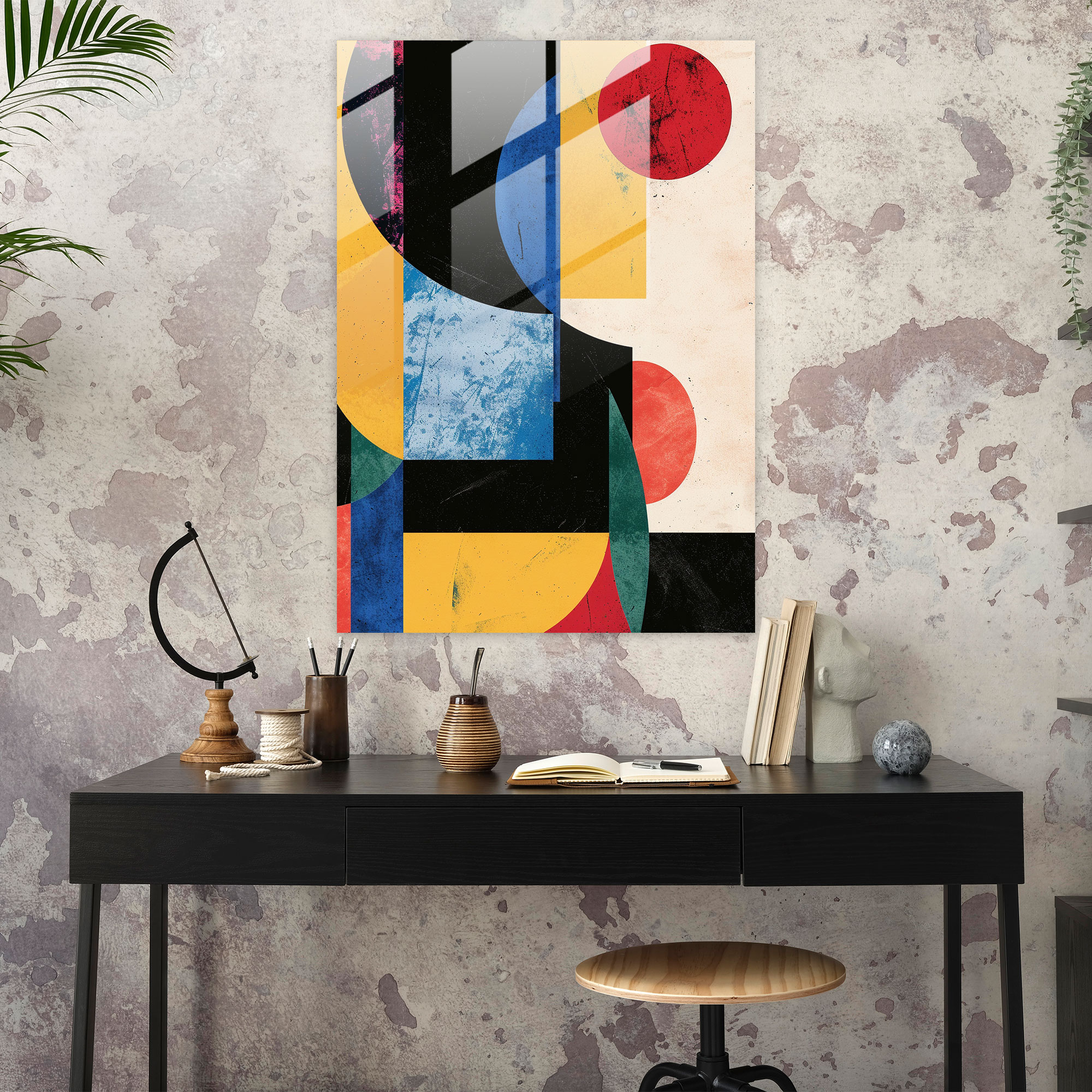 Suprematism Abstract Glass Print - Suprematism, Home Decoration, Suprematism, Glass Print