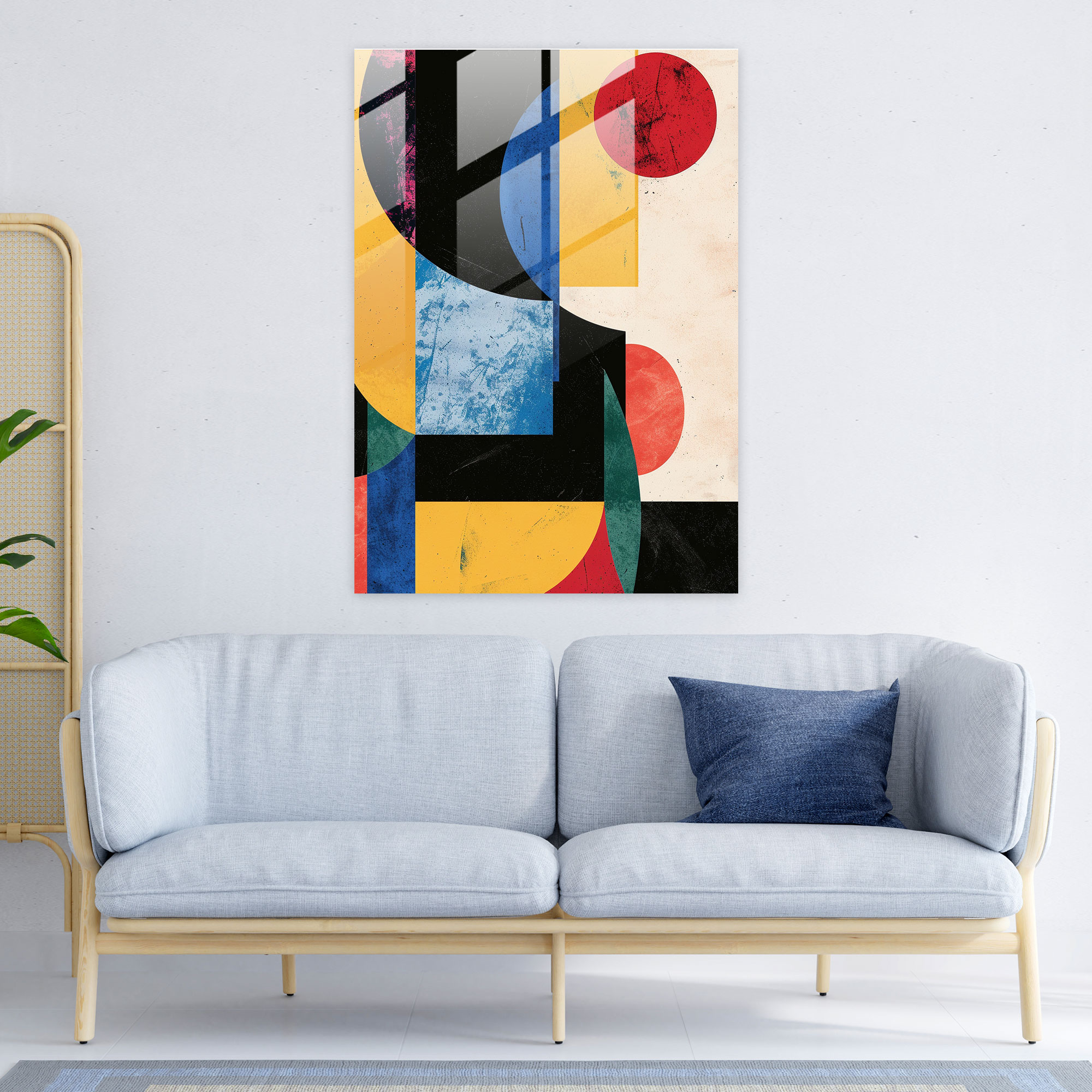 Suprematism Abstract Glass Print - Suprematism, Home Decoration, Suprematism, Glass Print