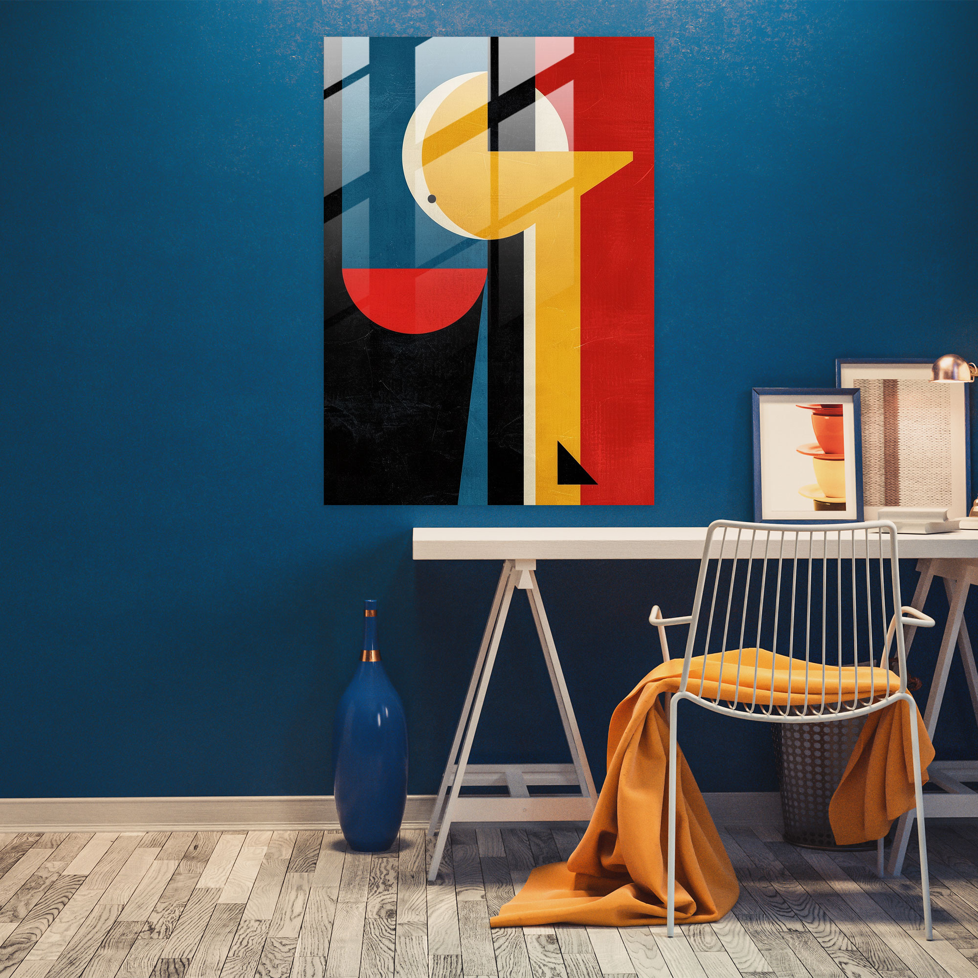 Suprematism Bold Abstract Glass Print - Suprematism, Glass Print, Home Decoration, Suprematism