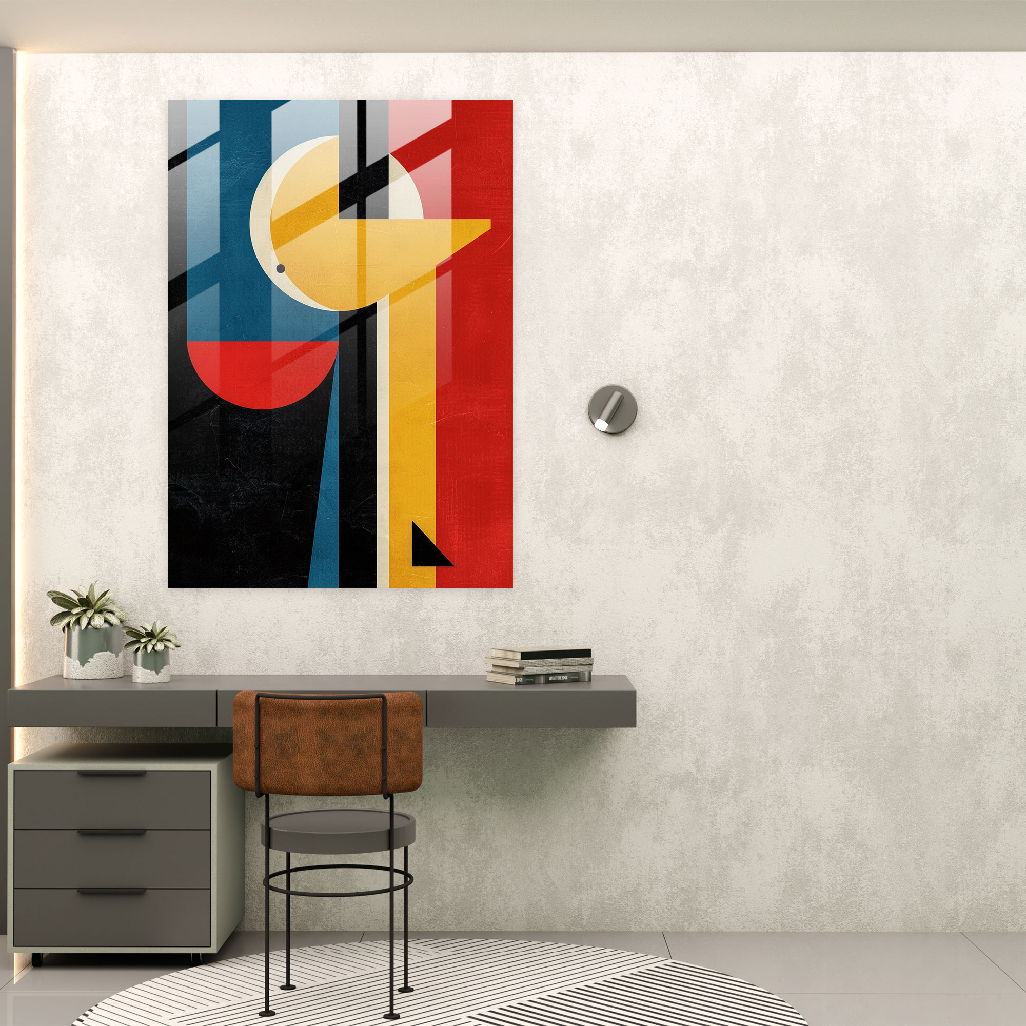Suprematism Bold Abstract Glass Print - Suprematism, Glass Print, Home Decoration, Suprematism