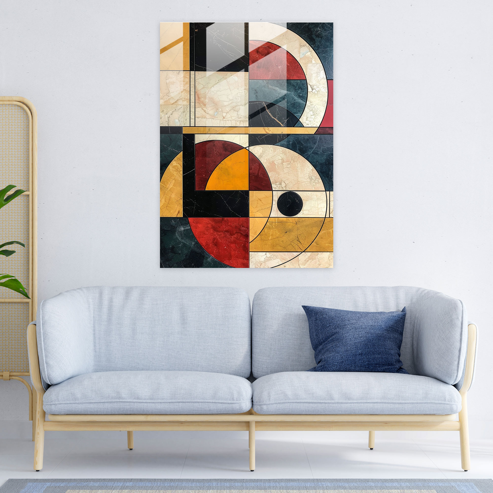 Suprematism Geometric Patterns Glass Print - Suprematism, Modern Art, Wall Decoration, Glass Print