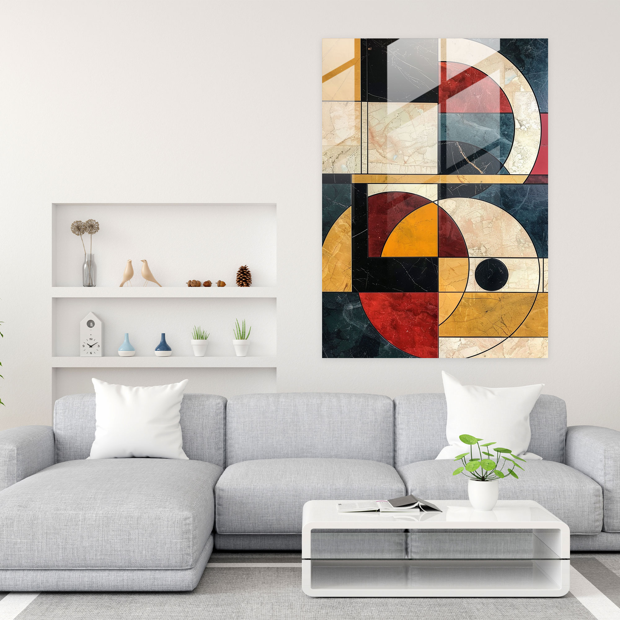Suprematism Geometric Patterns Glass Print - Suprematism, Modern Art, Wall Decoration, Glass Print