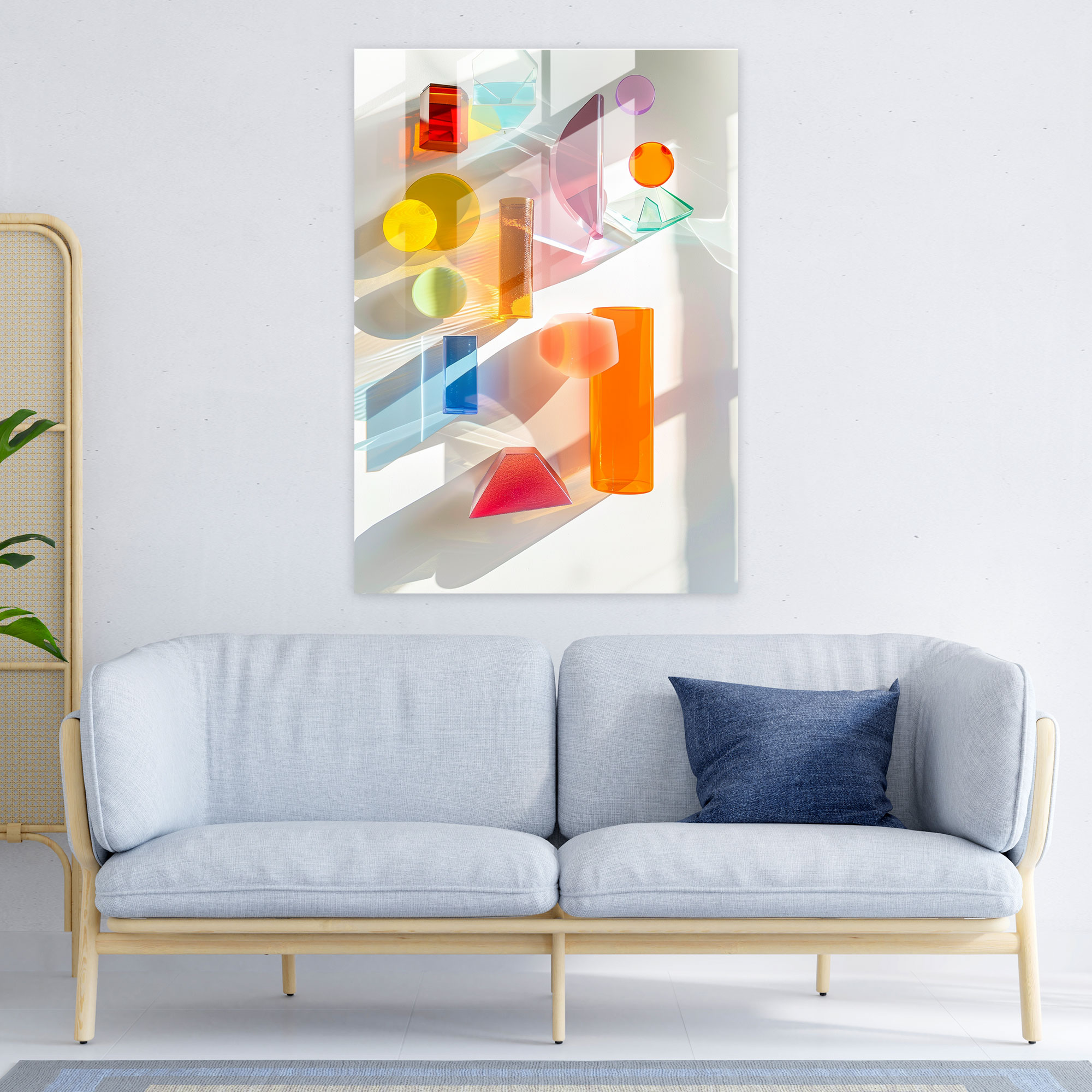 Suprematism Colorful Abstract Glass Art - Suprematism, Suprematism, Home Decoration, Glass Art