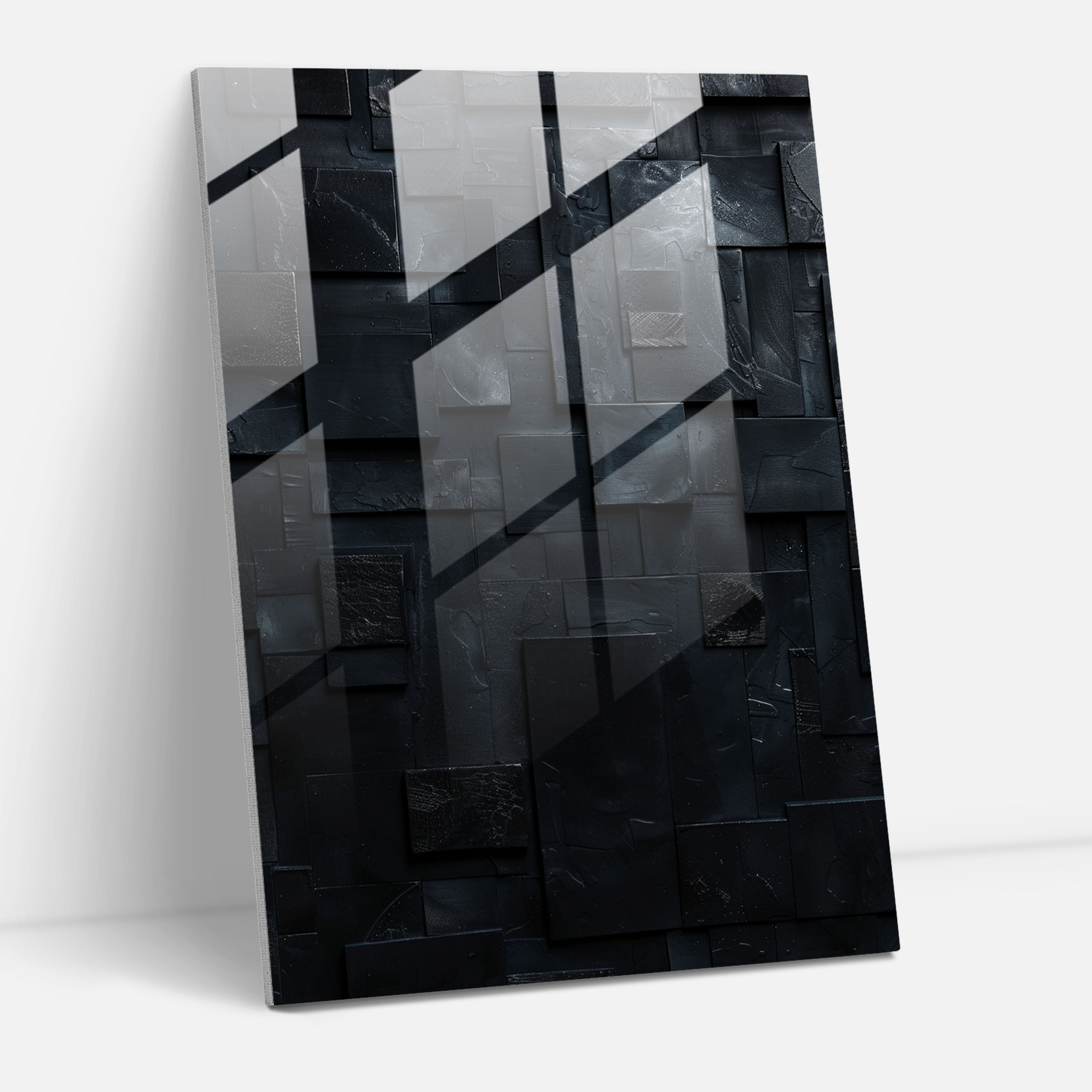 Suprematism Black Squares Glass Print - Suprematism, Wall Decoration, Glass Print, Modern Art