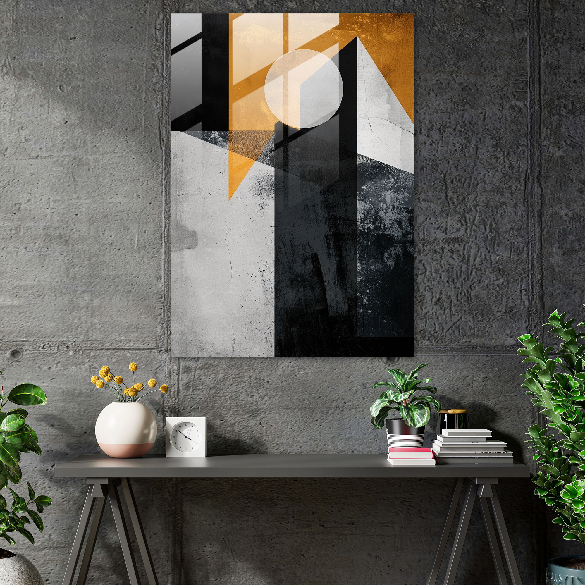 Suprematism Monochromatic Glass Print - Suprematism, Suprematism, Home Decoration, Wall Decoration