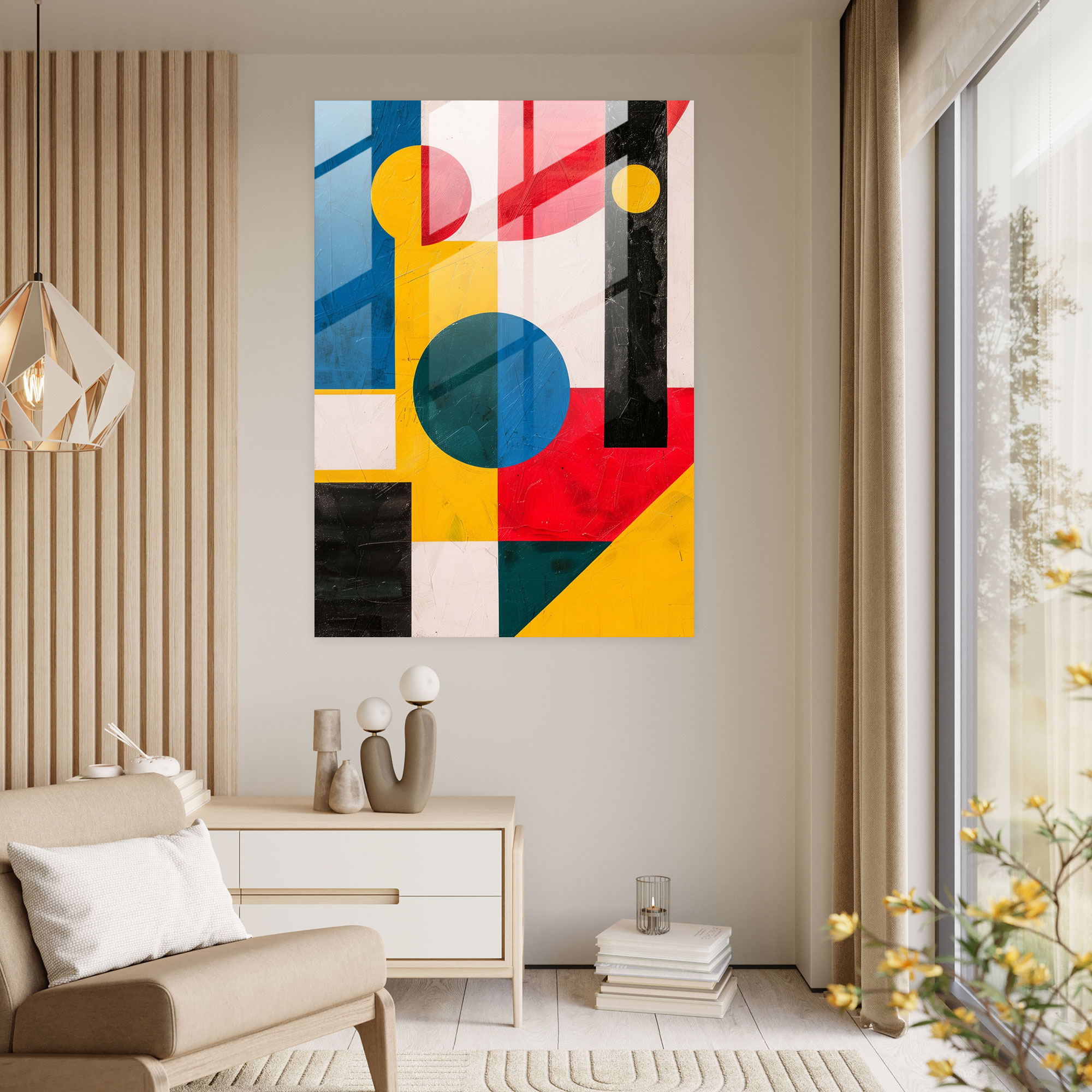 Suprematism Home Decoration - Suprematism, Wall Decoration, Glass Print, Home Decoration
