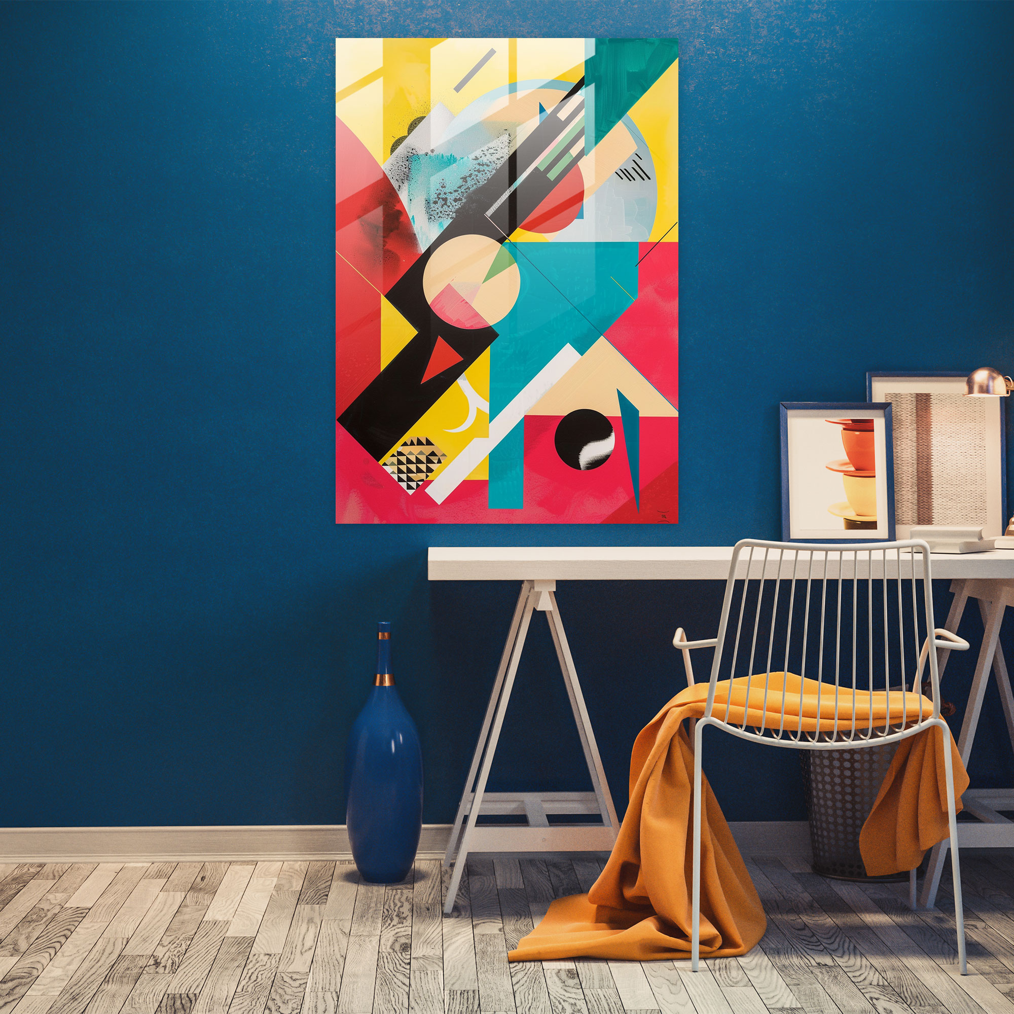 Suprematism Glass Print - Suprematism, Glass Art, Modern Art, Home Decoration