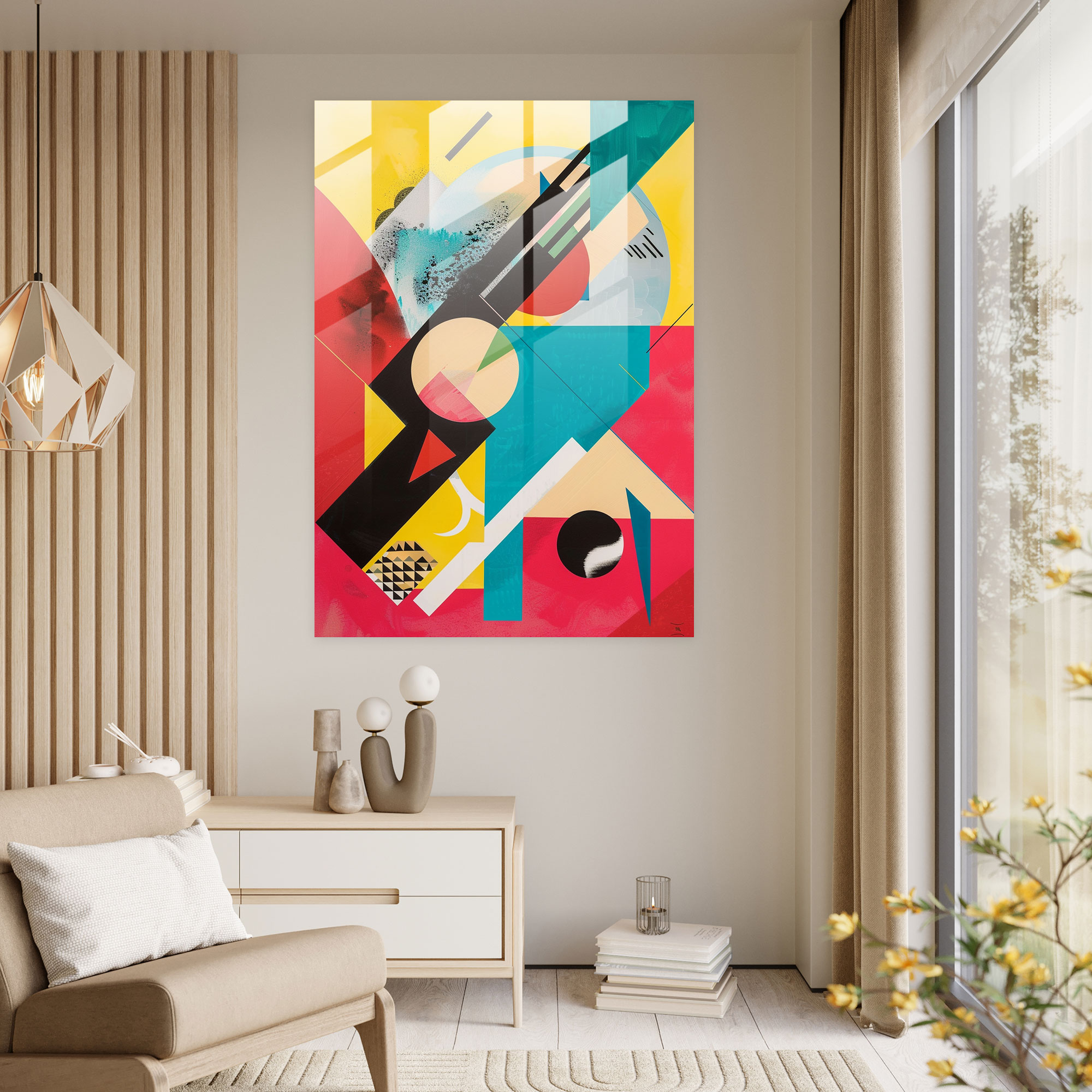 Suprematism Glass Print - Suprematism, Glass Art, Modern Art, Home Decoration