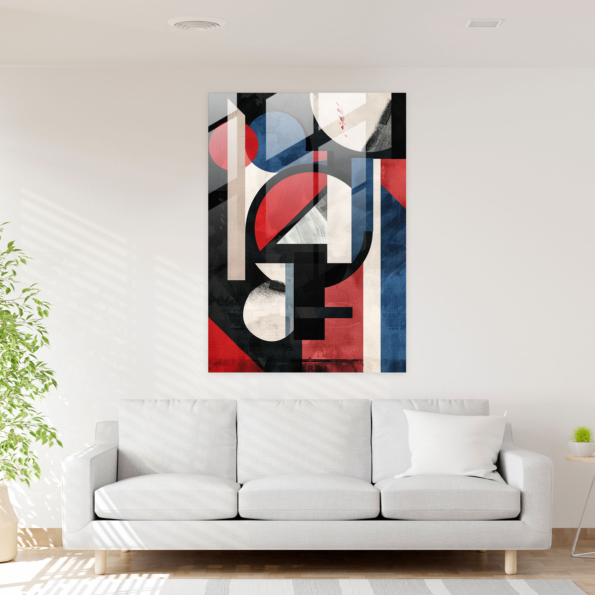 Suprematism Home Decoration - Suprematism, Suprematism, Glass Print, Wall Decoration