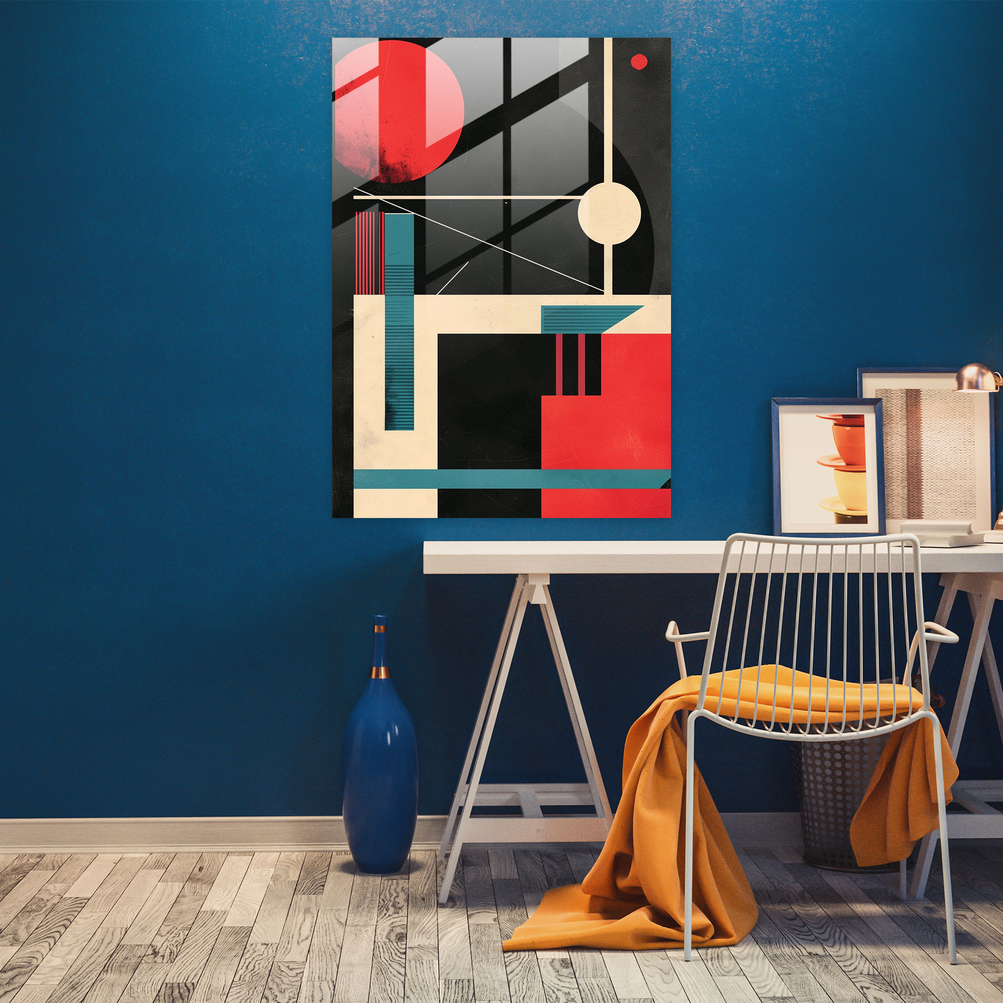 Suprematism Glass Wall Art - Suprematism, Modern Art, Glass Wall Art, Bold Lines