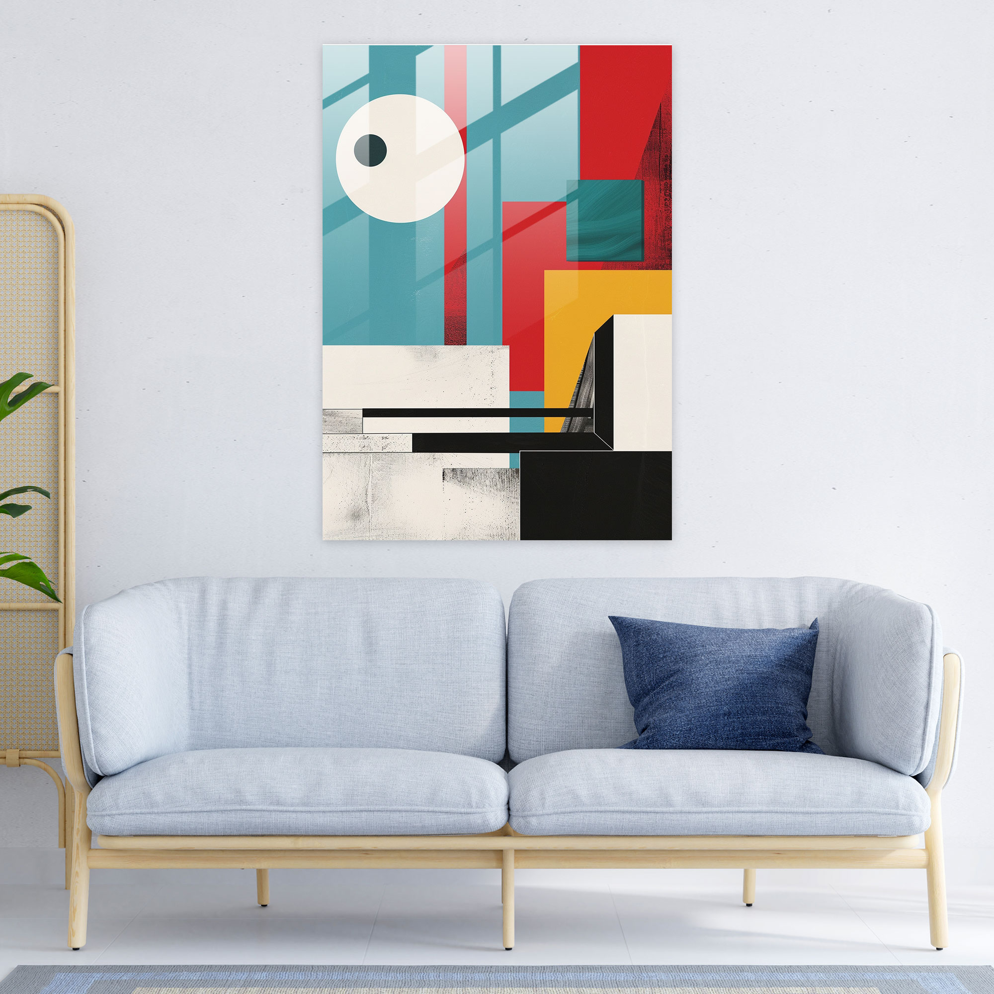 Suprematism Home Decoration Glass Art - Suprematism, Suprematism, Wall Decoration, Glass Print
