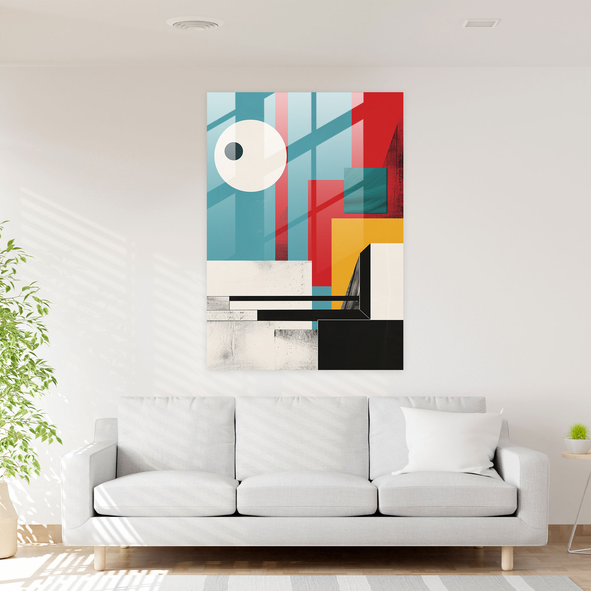 Suprematism Home Decoration Glass Art - Suprematism, Suprematism, Wall Decoration, Glass Print