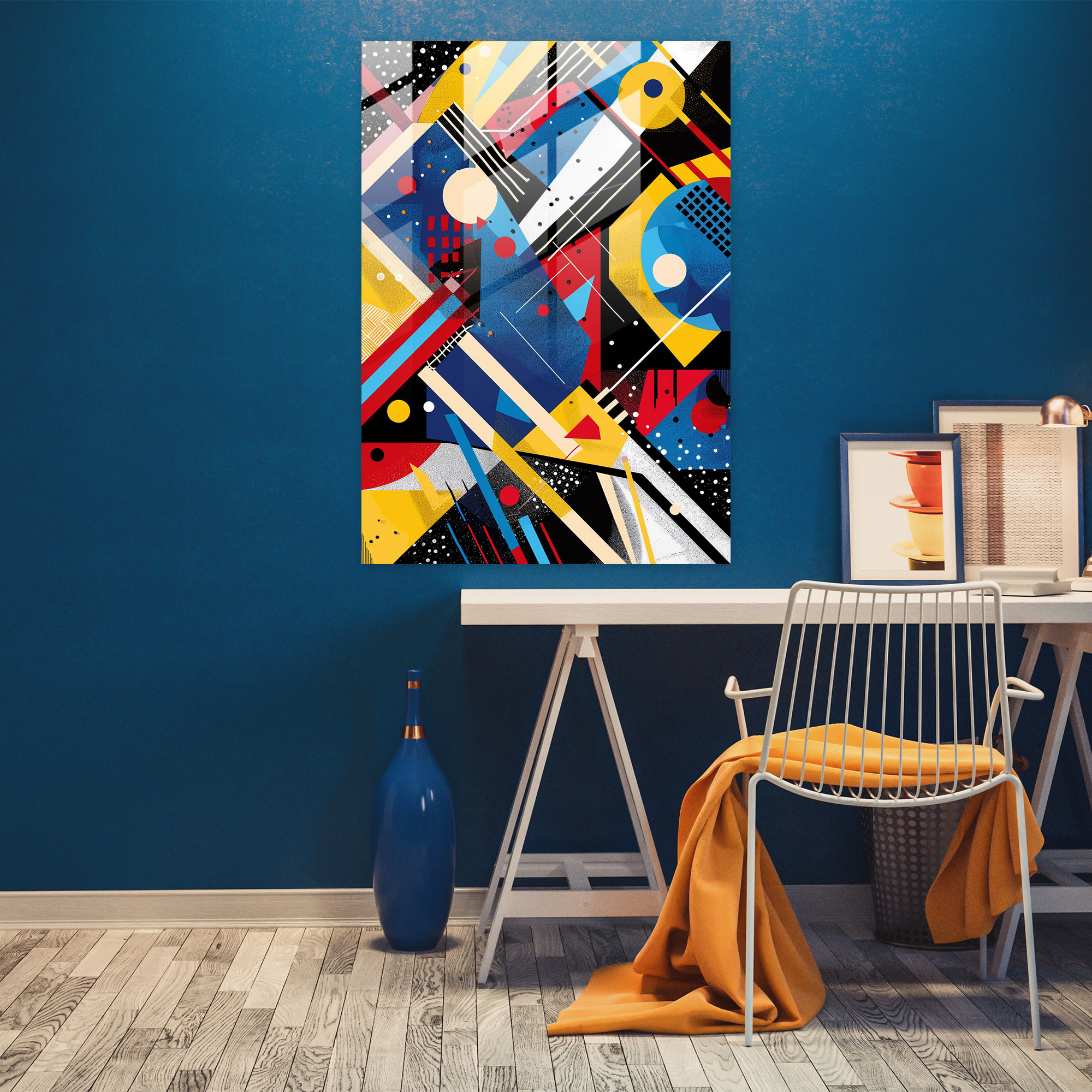 Suprematism Glass Wall Art - Suprematism, Modern Art, Glass Wall Art, Home Decoration